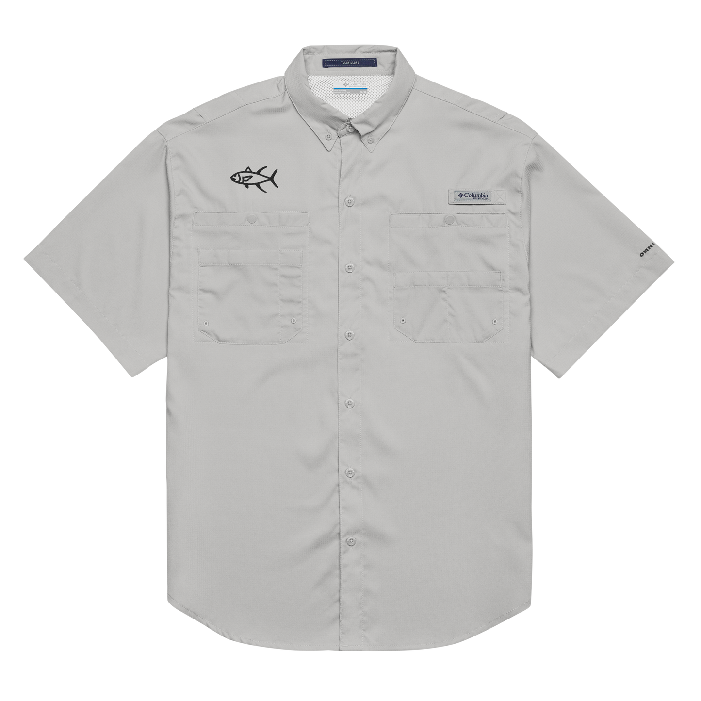Men’s Columbia short sleeve button shirt “Embroidered Tuna”