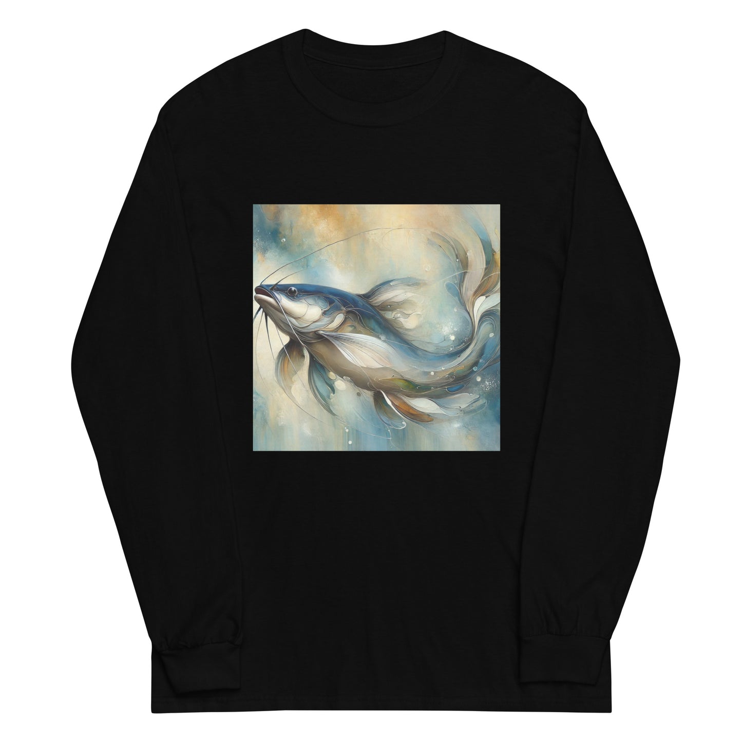 Men’s Long Sleeve Shirt "Abstract Channel Catfish"