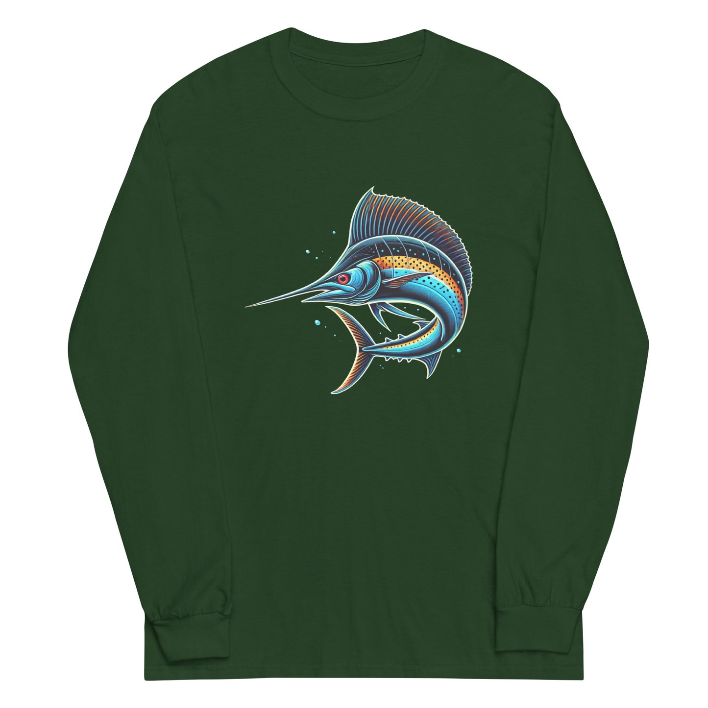 Men’s Long Sleeve Shirt "Neon Sailfish"