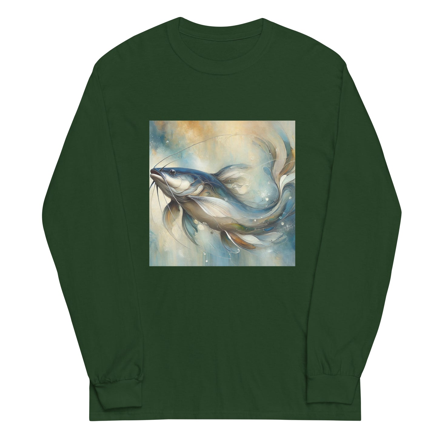 Men’s Long Sleeve Shirt "Abstract Channel Catfish"