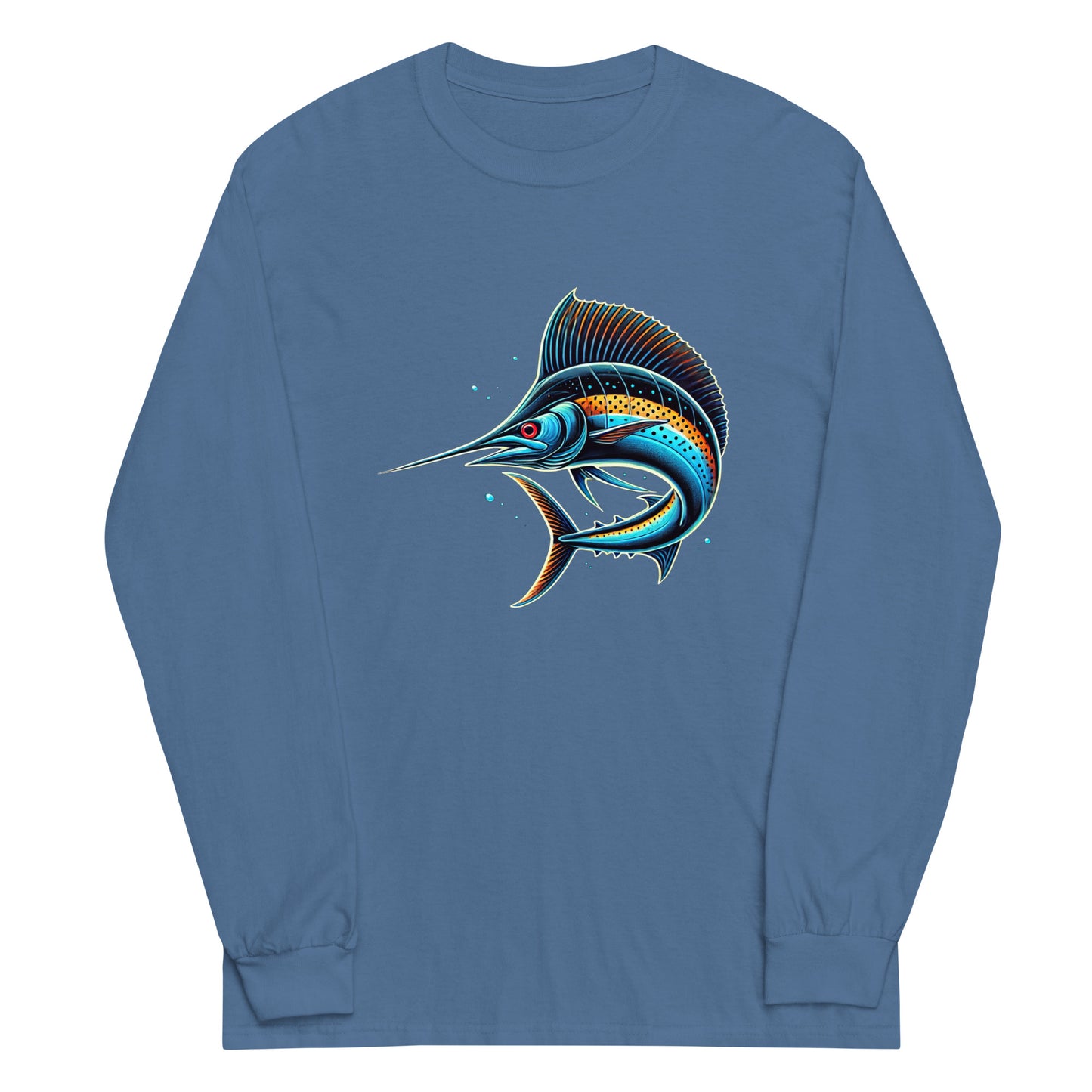 Men’s Long Sleeve Shirt "Neon Sailfish"