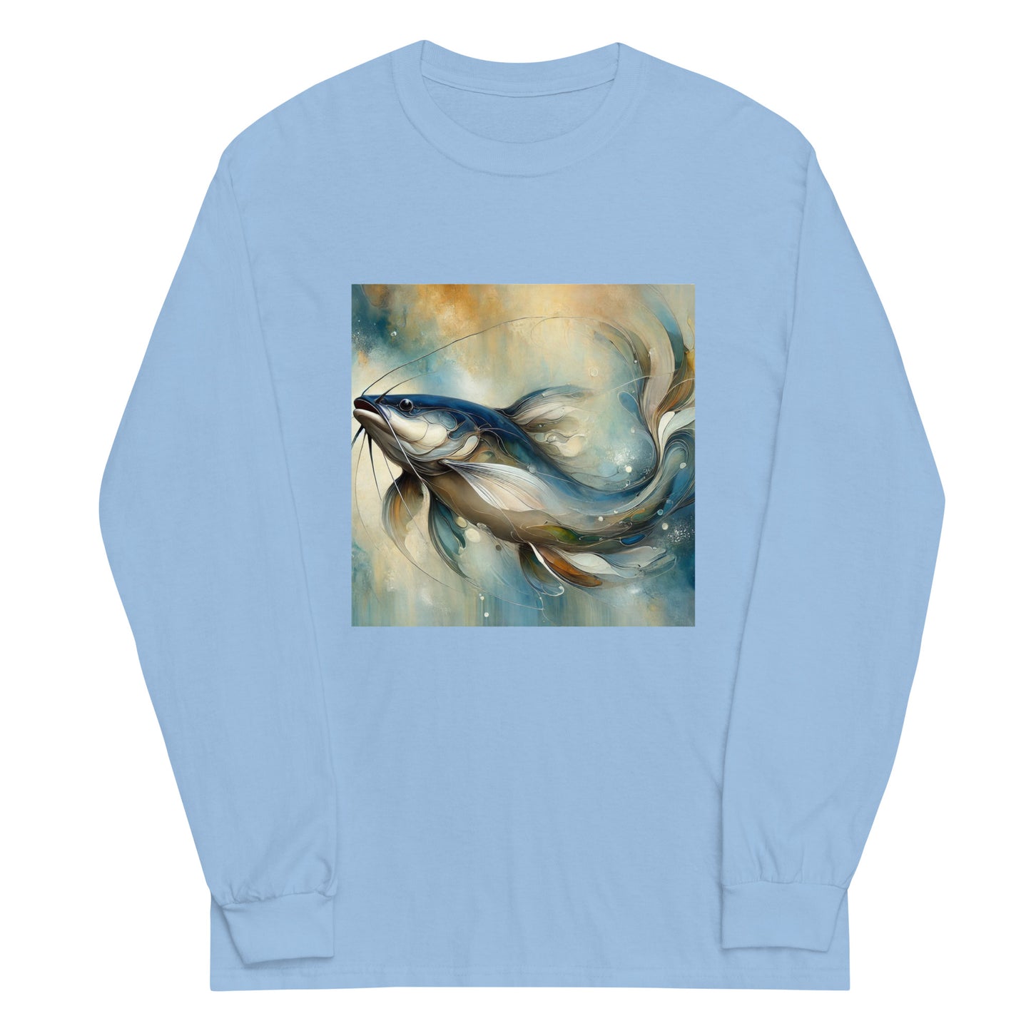 Men’s Long Sleeve Shirt "Abstract Channel Catfish"