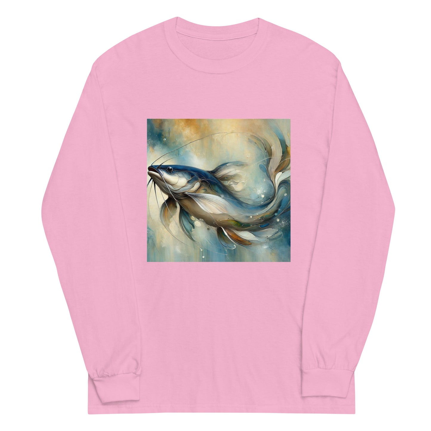 Men’s Long Sleeve Shirt "Abstract Channel Catfish"