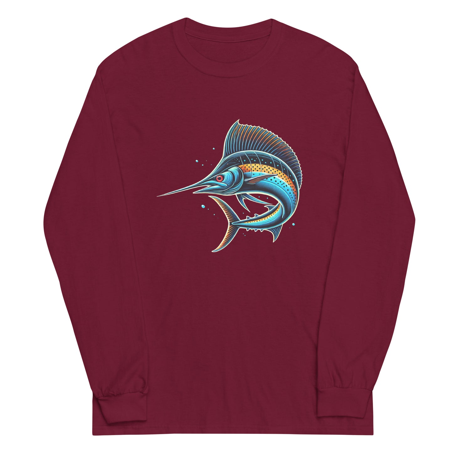Men’s Long Sleeve Shirt "Neon Sailfish"