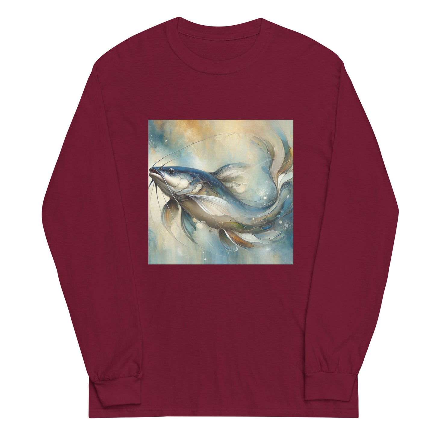 Men’s Long Sleeve Shirt "Abstract Channel Catfish"