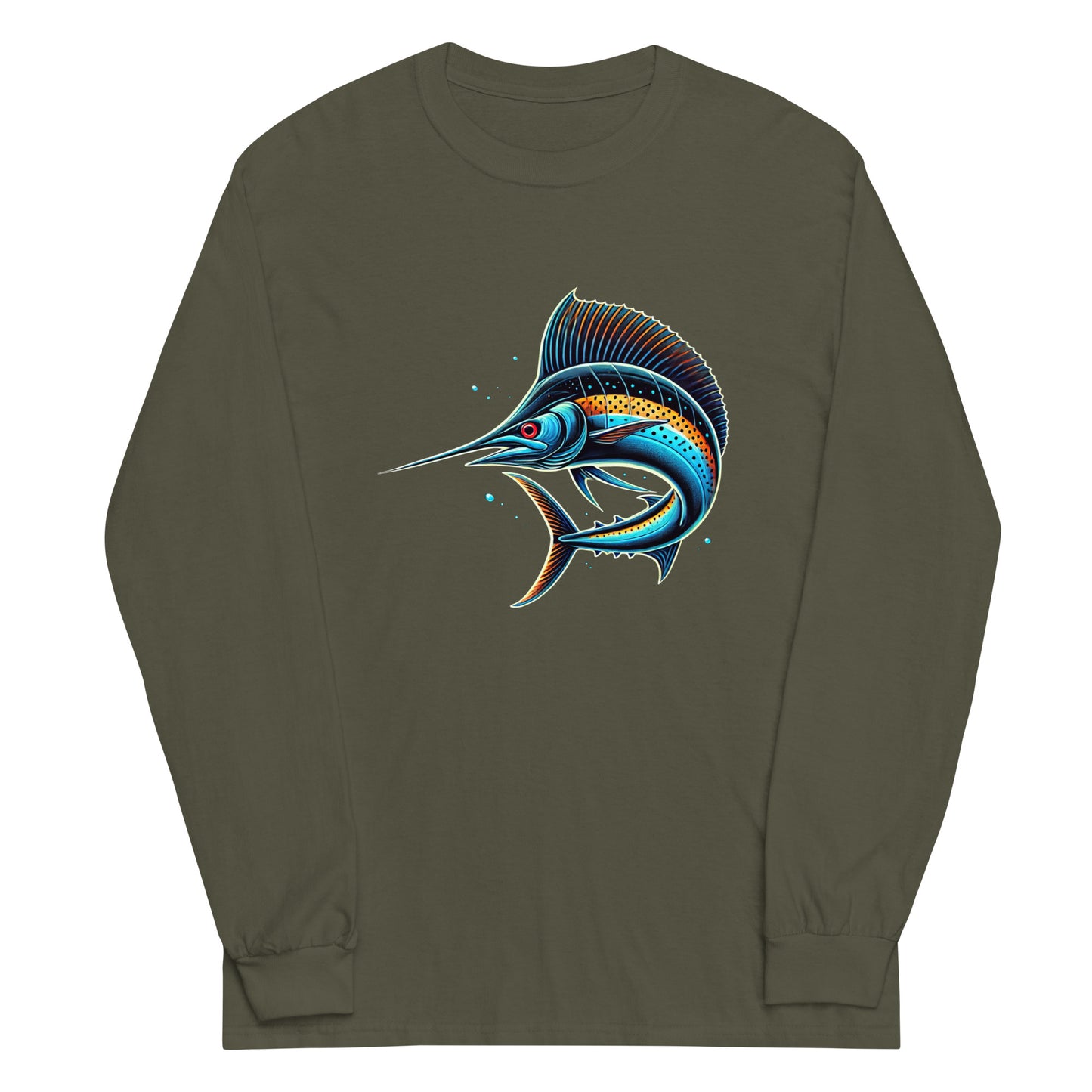 Men’s Long Sleeve Shirt "Neon Sailfish"