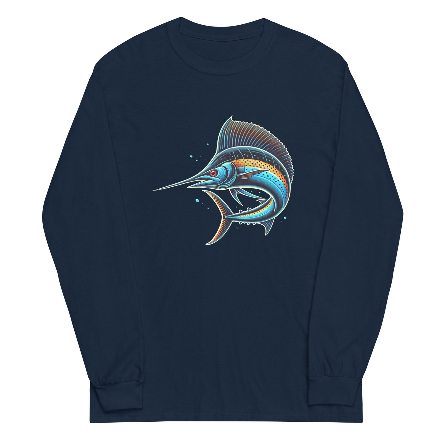 Men’s Long Sleeve Shirt "Neon Sailfish"