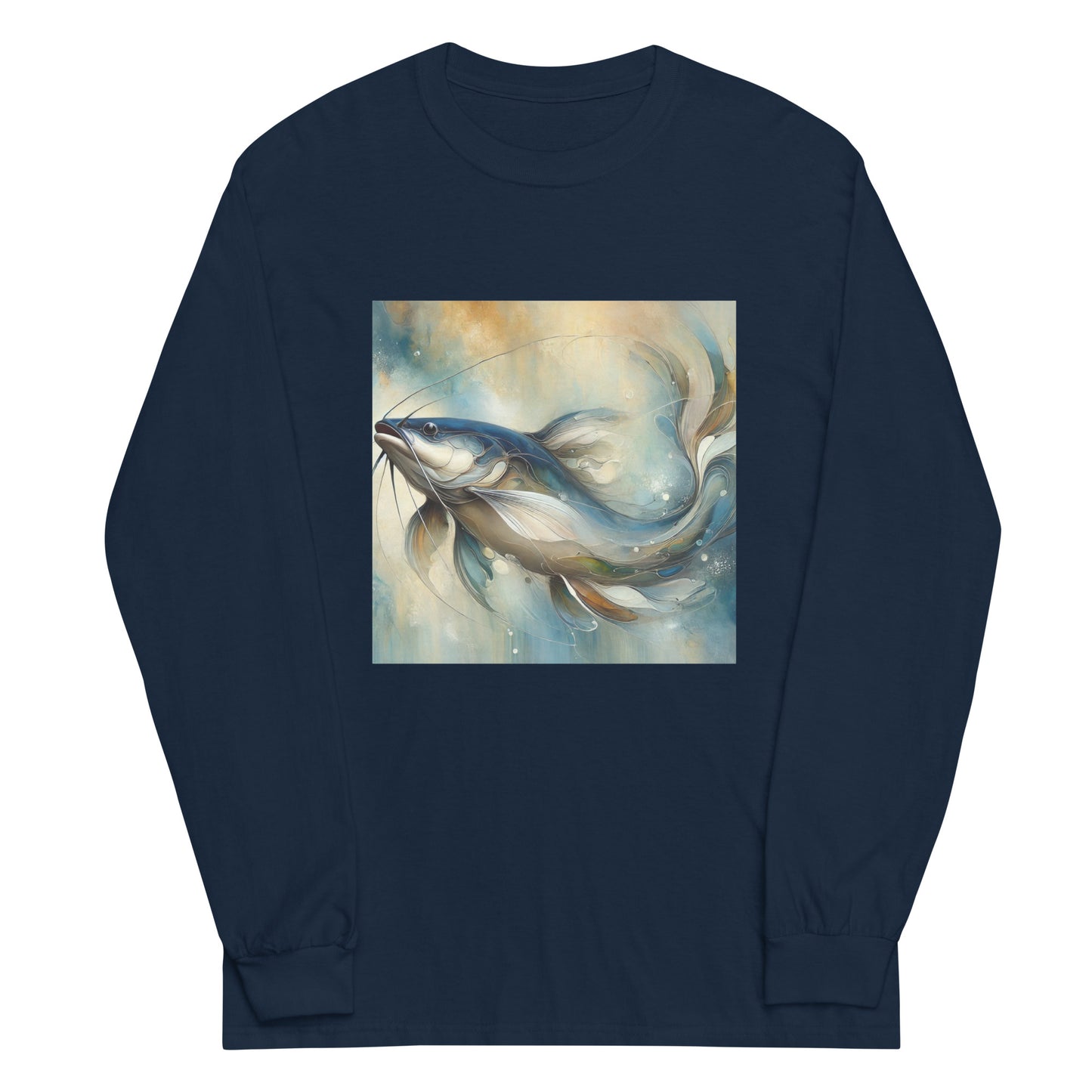 Men’s Long Sleeve Shirt "Abstract Channel Catfish"