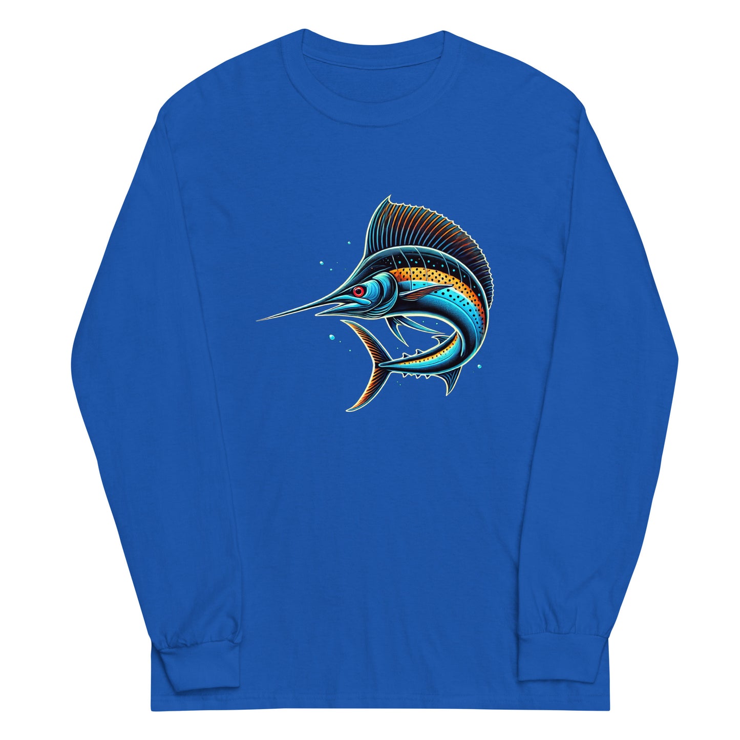 Men’s Long Sleeve Shirt "Neon Sailfish"