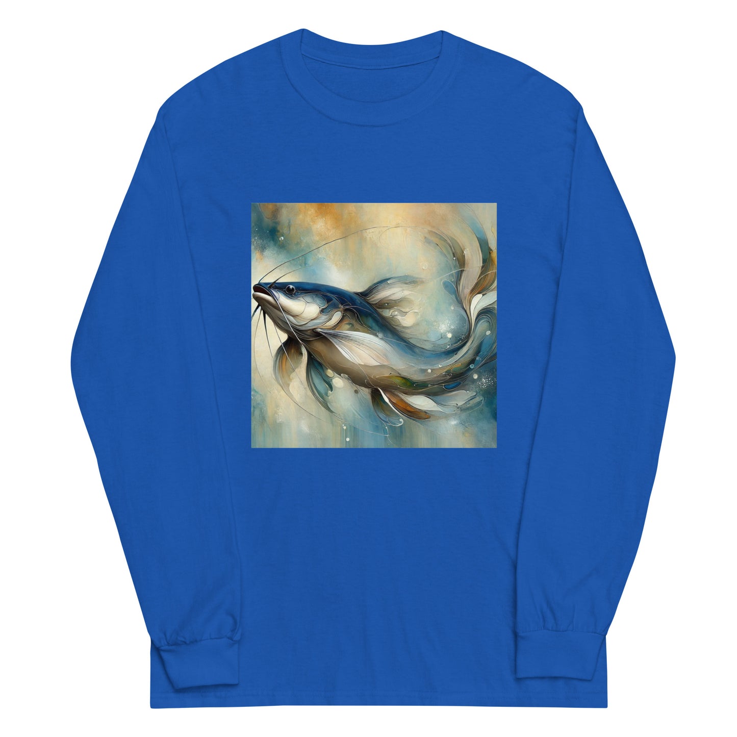 Men’s Long Sleeve Shirt "Abstract Channel Catfish"