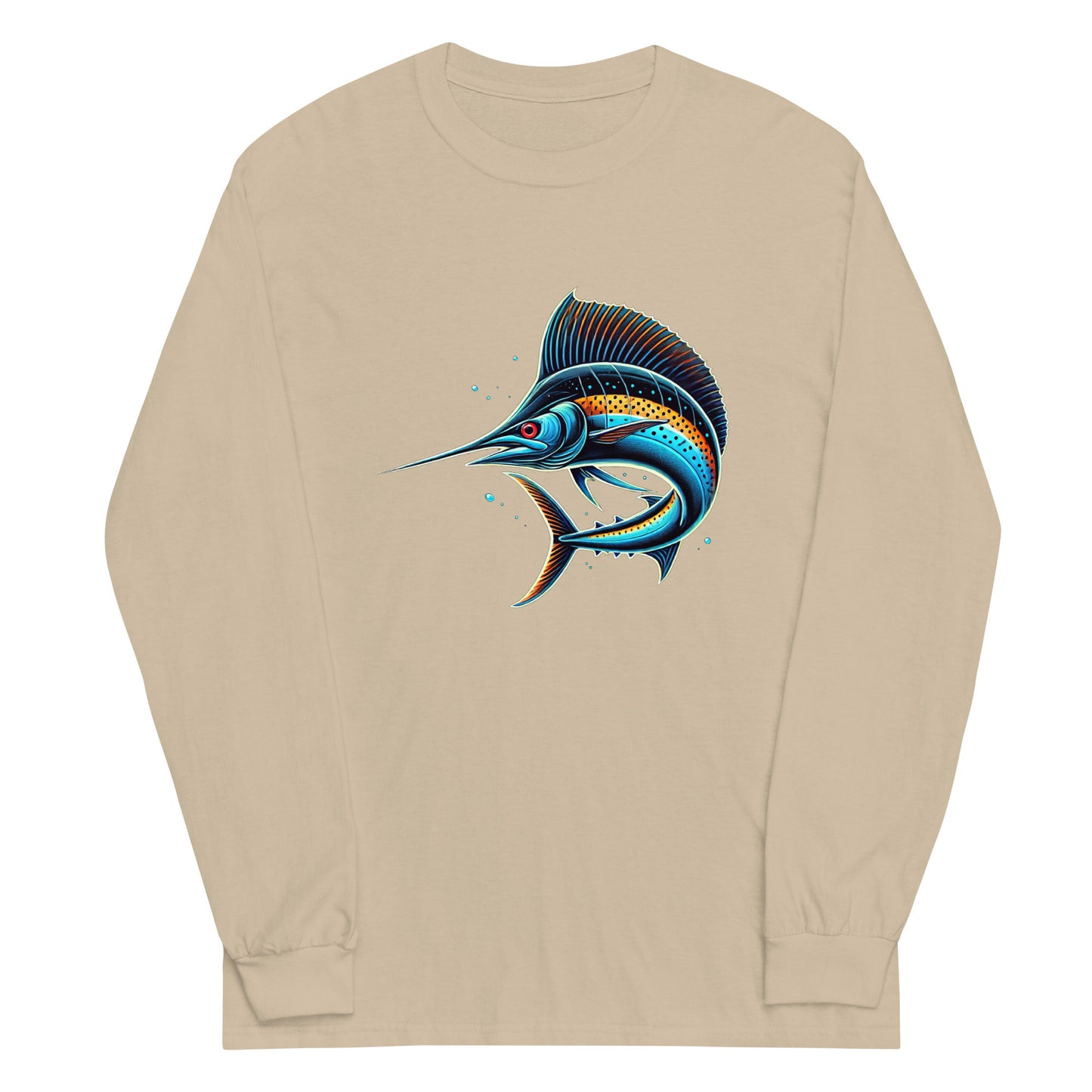 Men’s Long Sleeve Shirt "Neon Sailfish"