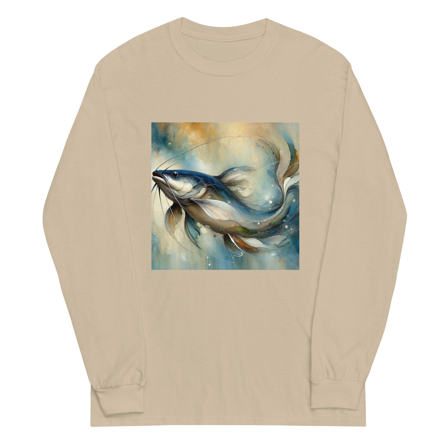 Men’s Long Sleeve Shirt "Abstract Channel Catfish"