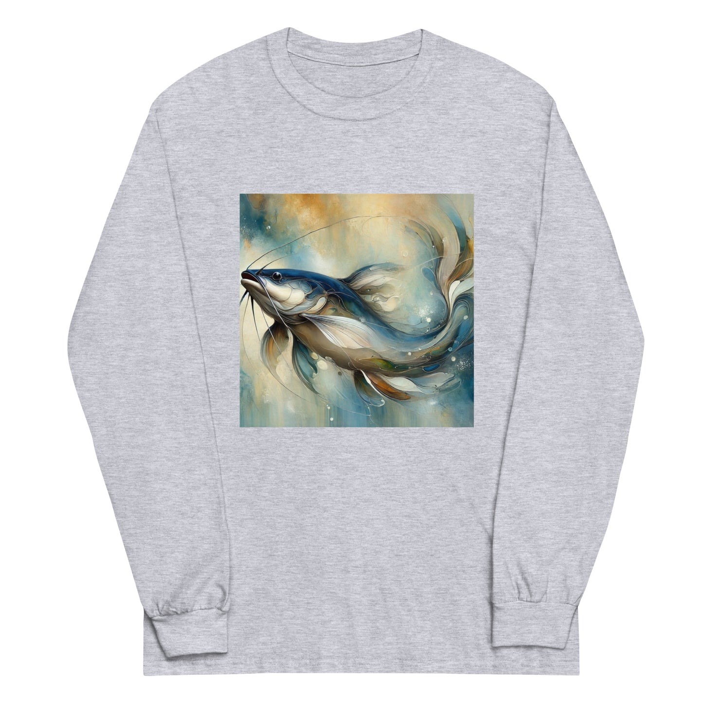 Men’s Long Sleeve Shirt "Abstract Channel Catfish"