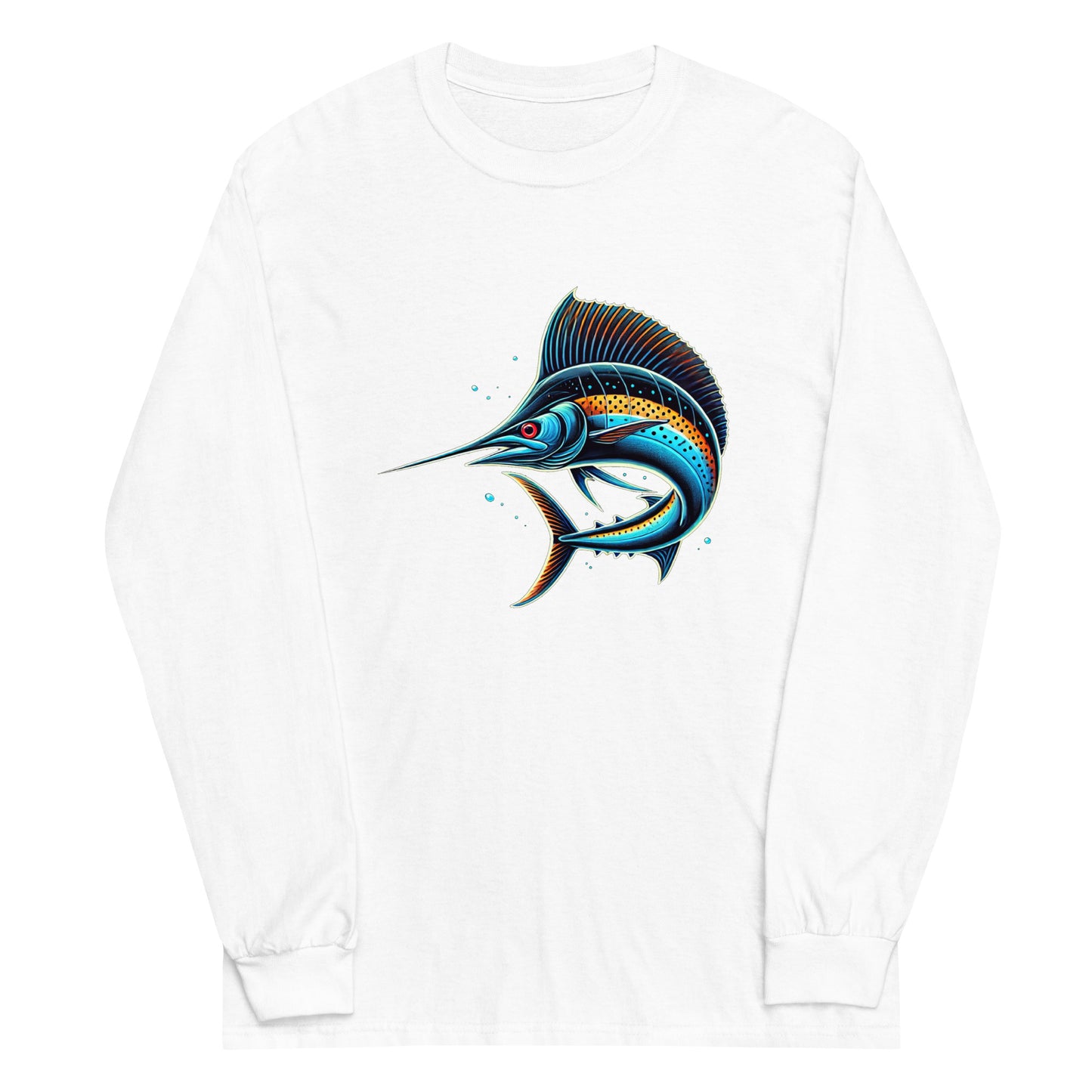 Men’s Long Sleeve Shirt "Neon Sailfish"