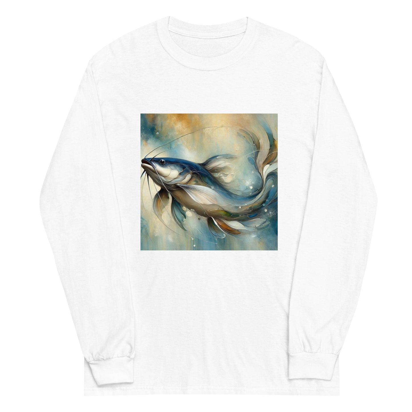 Men’s Long Sleeve Shirt "Abstract Channel Catfish"