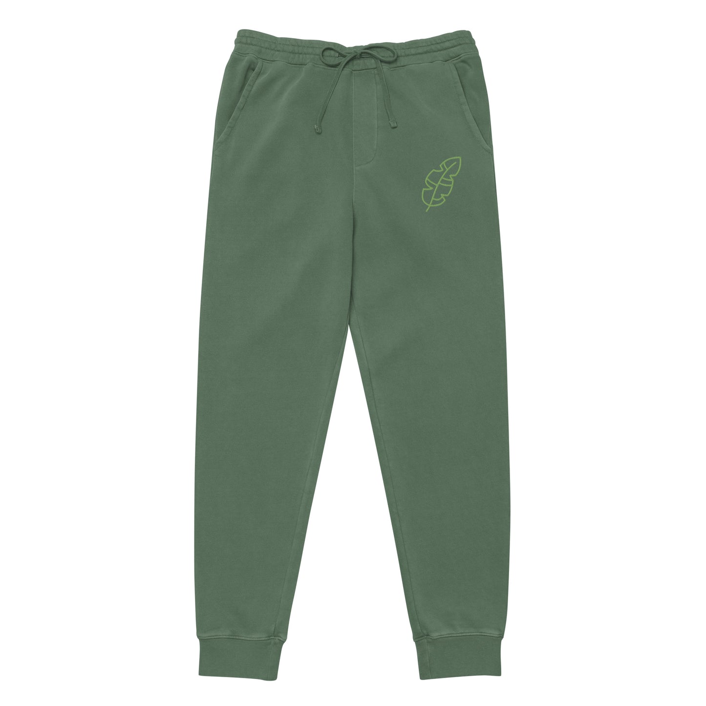 Unisex pigment-dyed sweatpants “Leaf Embroidery”