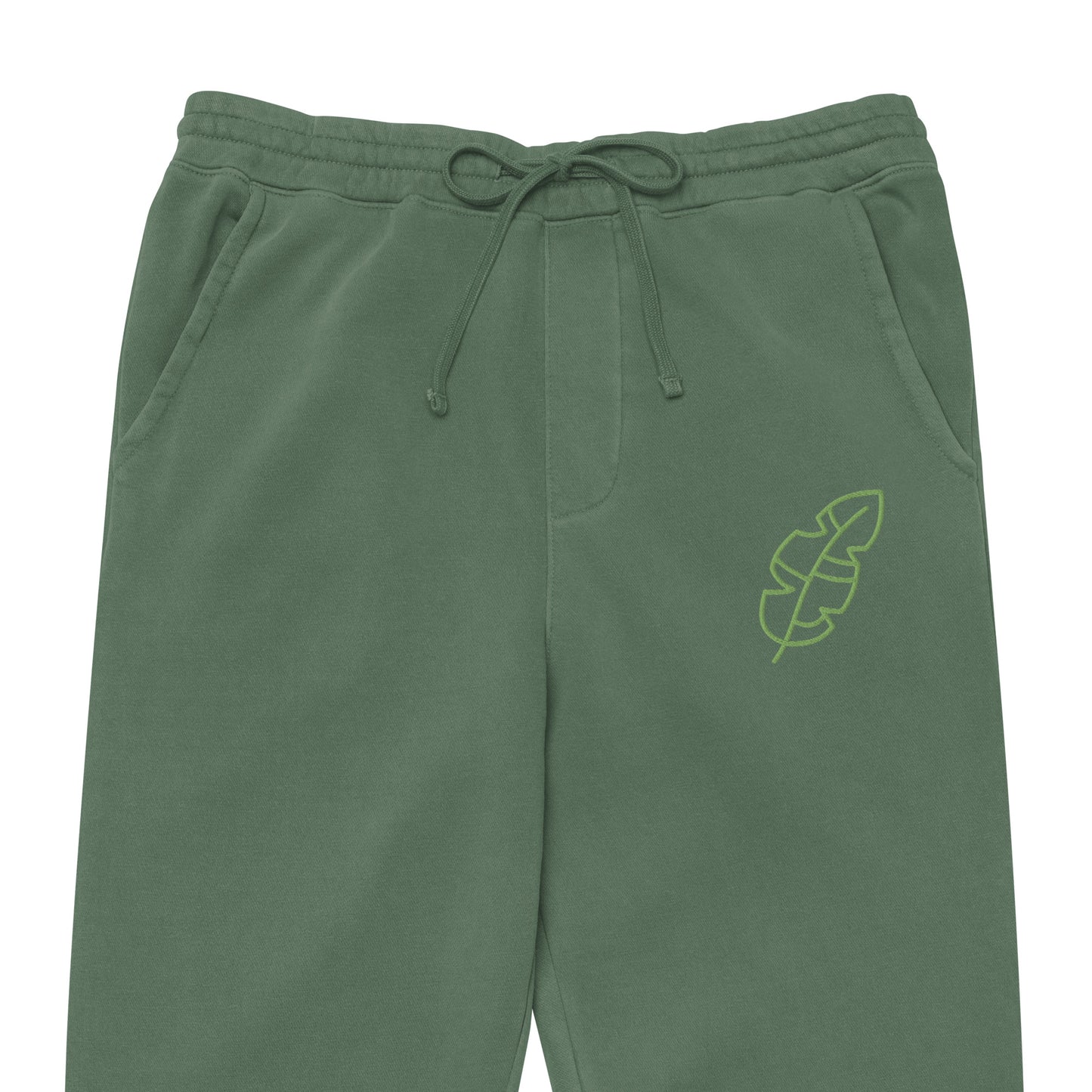 Unisex pigment-dyed sweatpants “Leaf Embroidery”