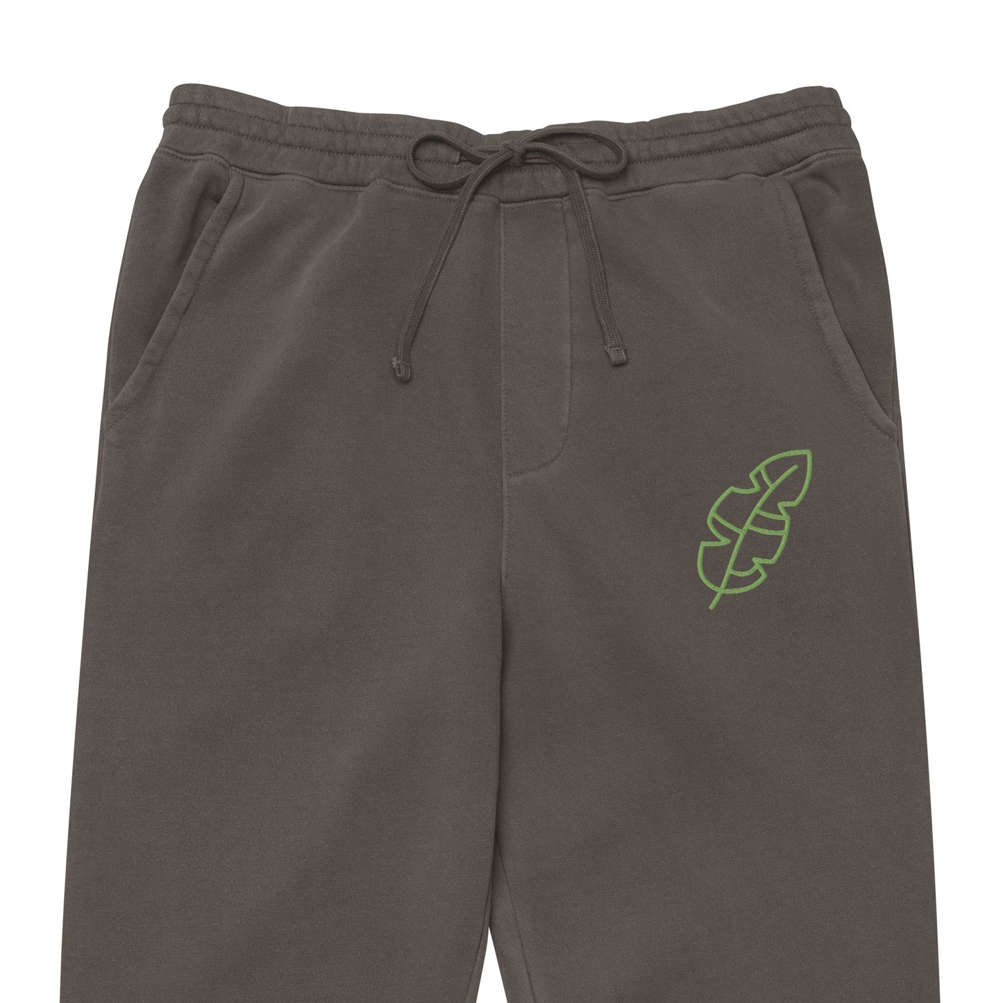 Unisex pigment-dyed sweatpants “Leaf Embroidery”