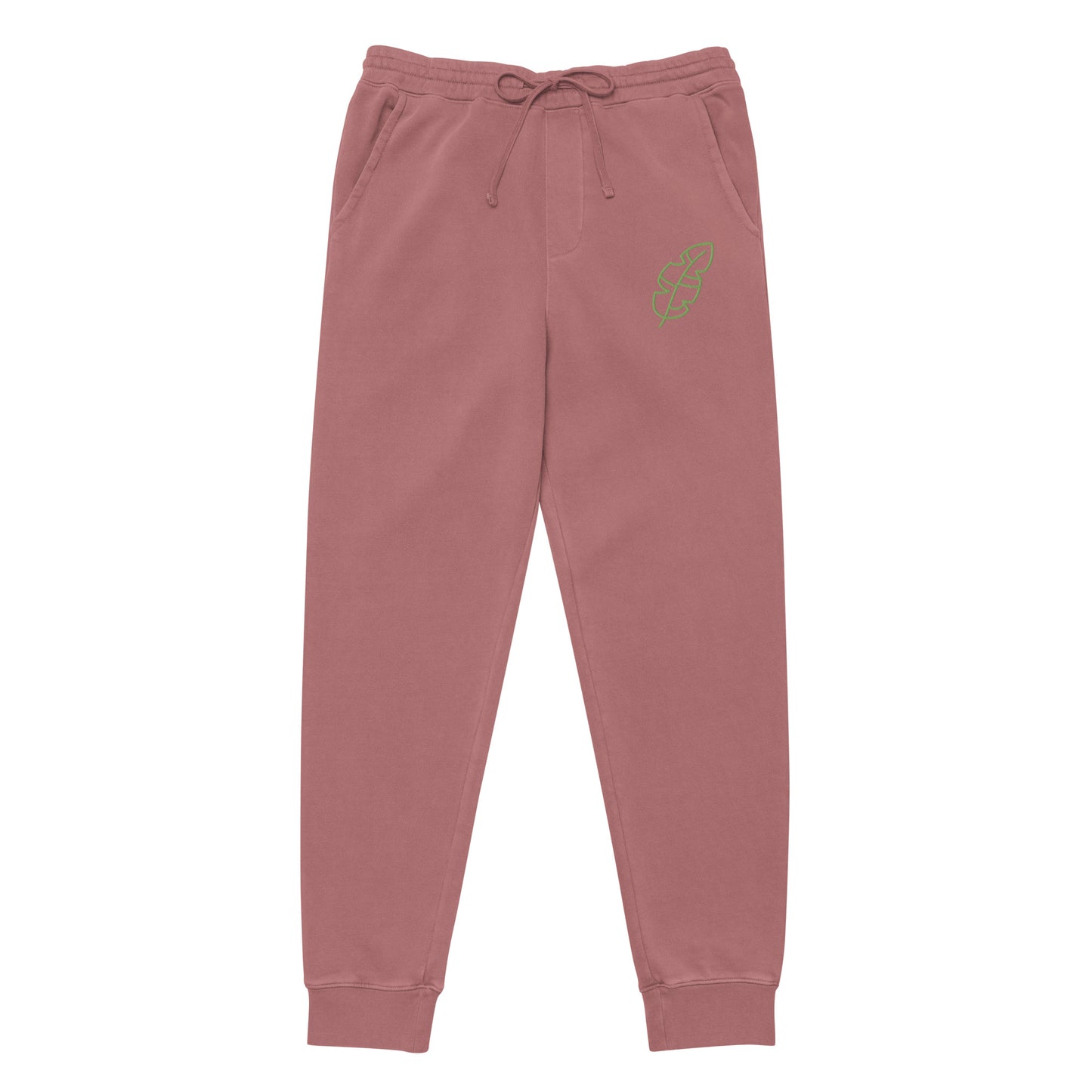 Unisex pigment-dyed sweatpants “Leaf Embroidery”