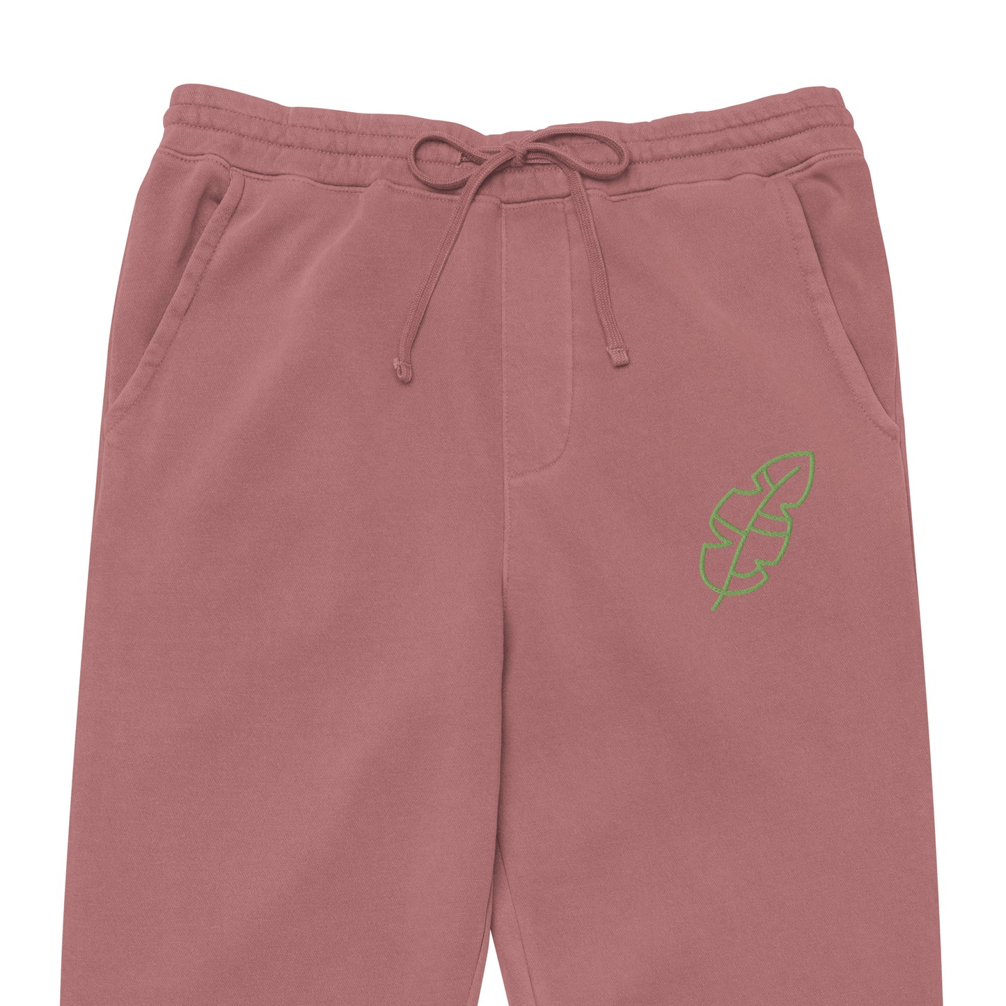 Unisex pigment-dyed sweatpants “Leaf Embroidery”