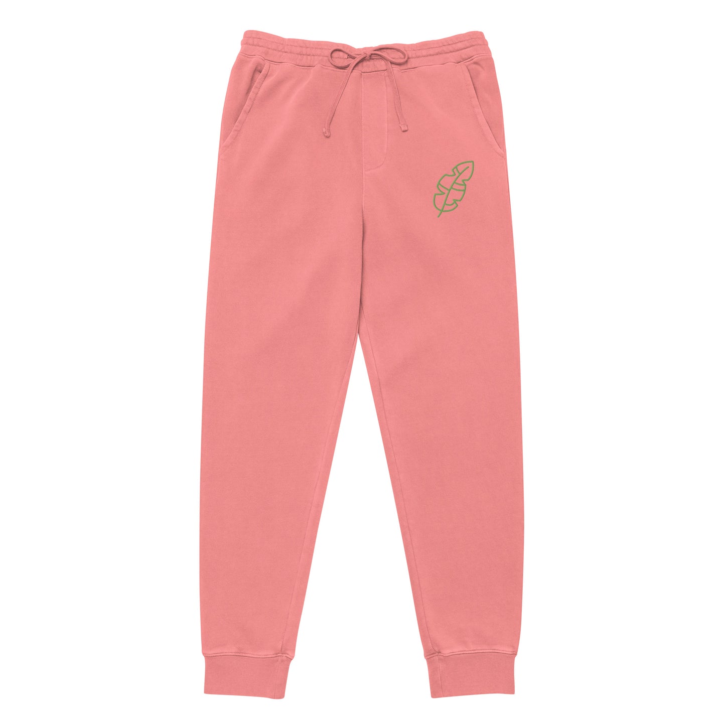 Unisex pigment-dyed sweatpants “Leaf Embroidery”