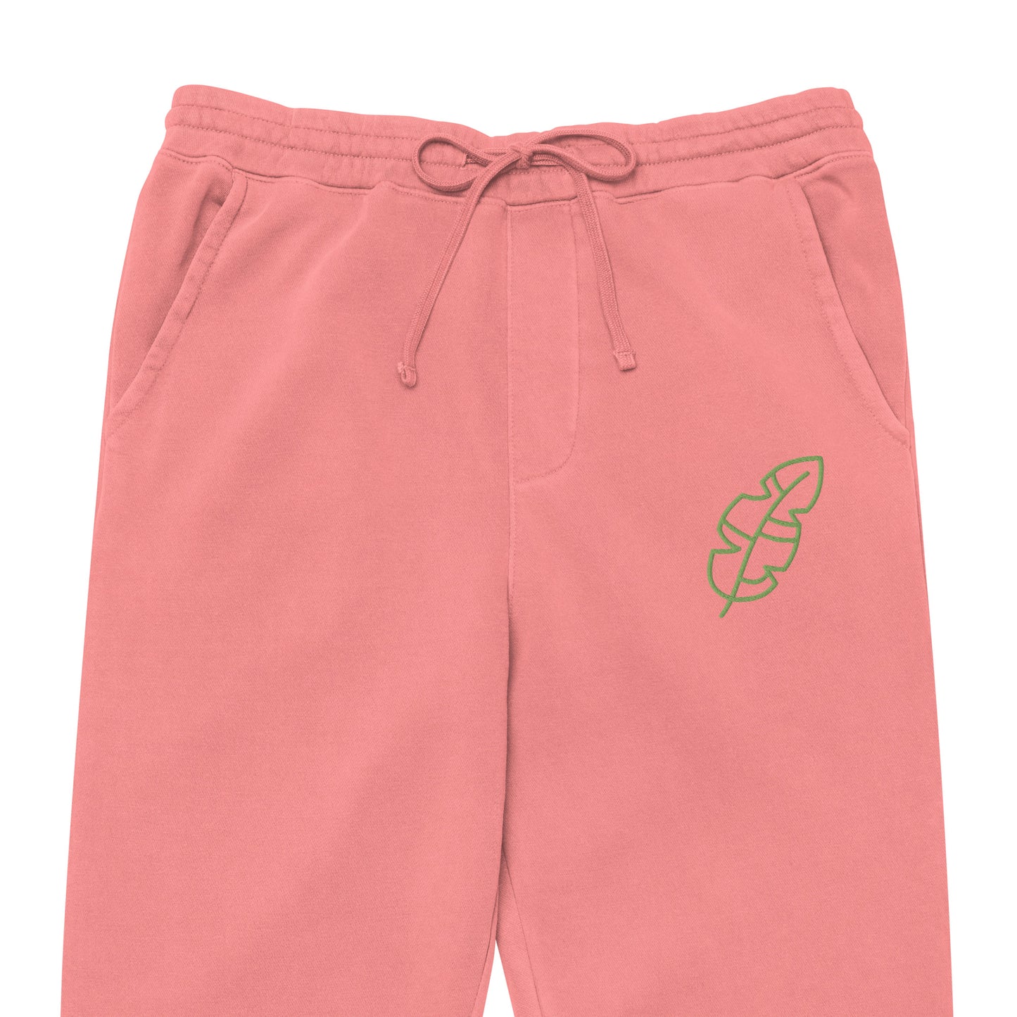 Unisex pigment-dyed sweatpants “Leaf Embroidery”