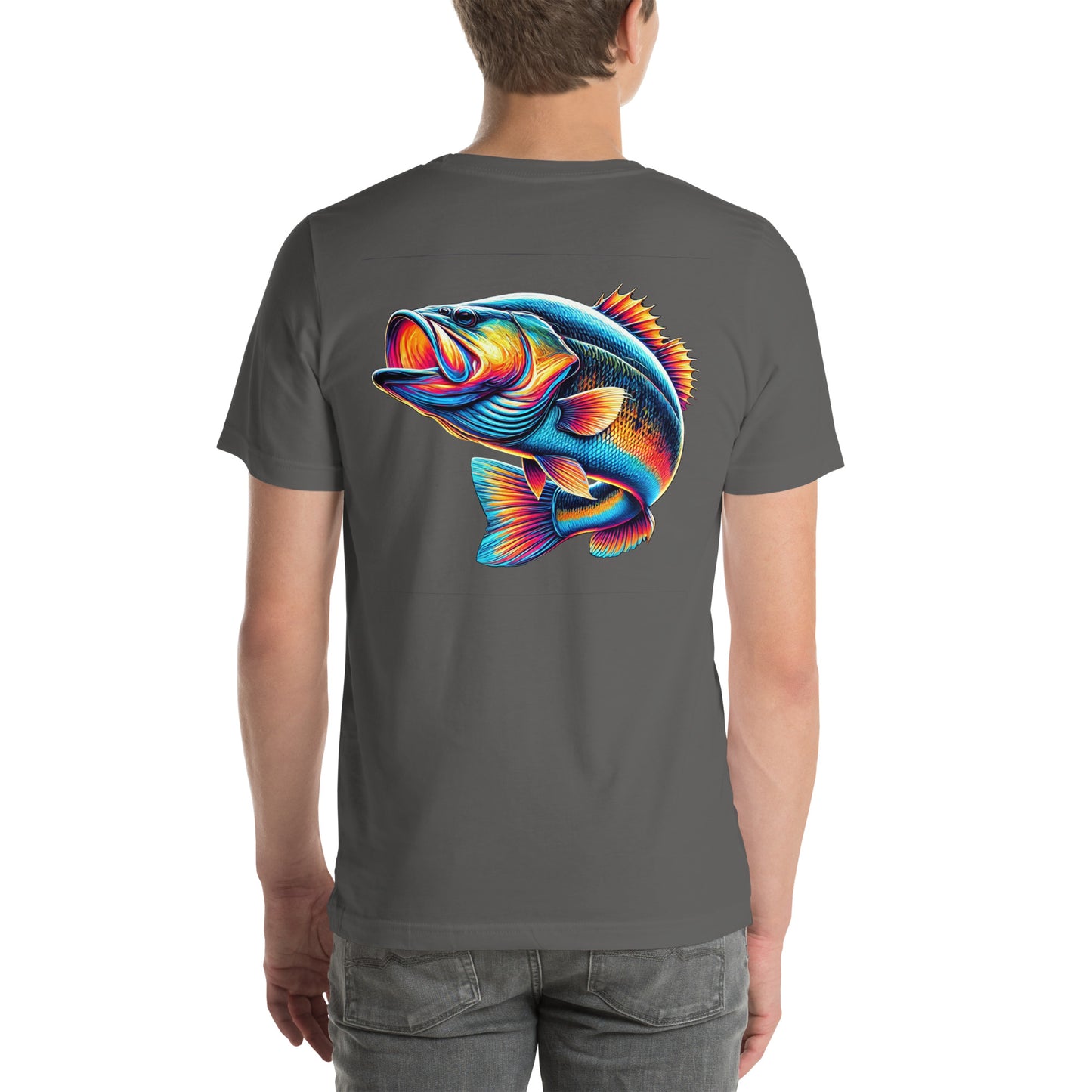 Unisex t-shirt "Neon Bass" Printed on back