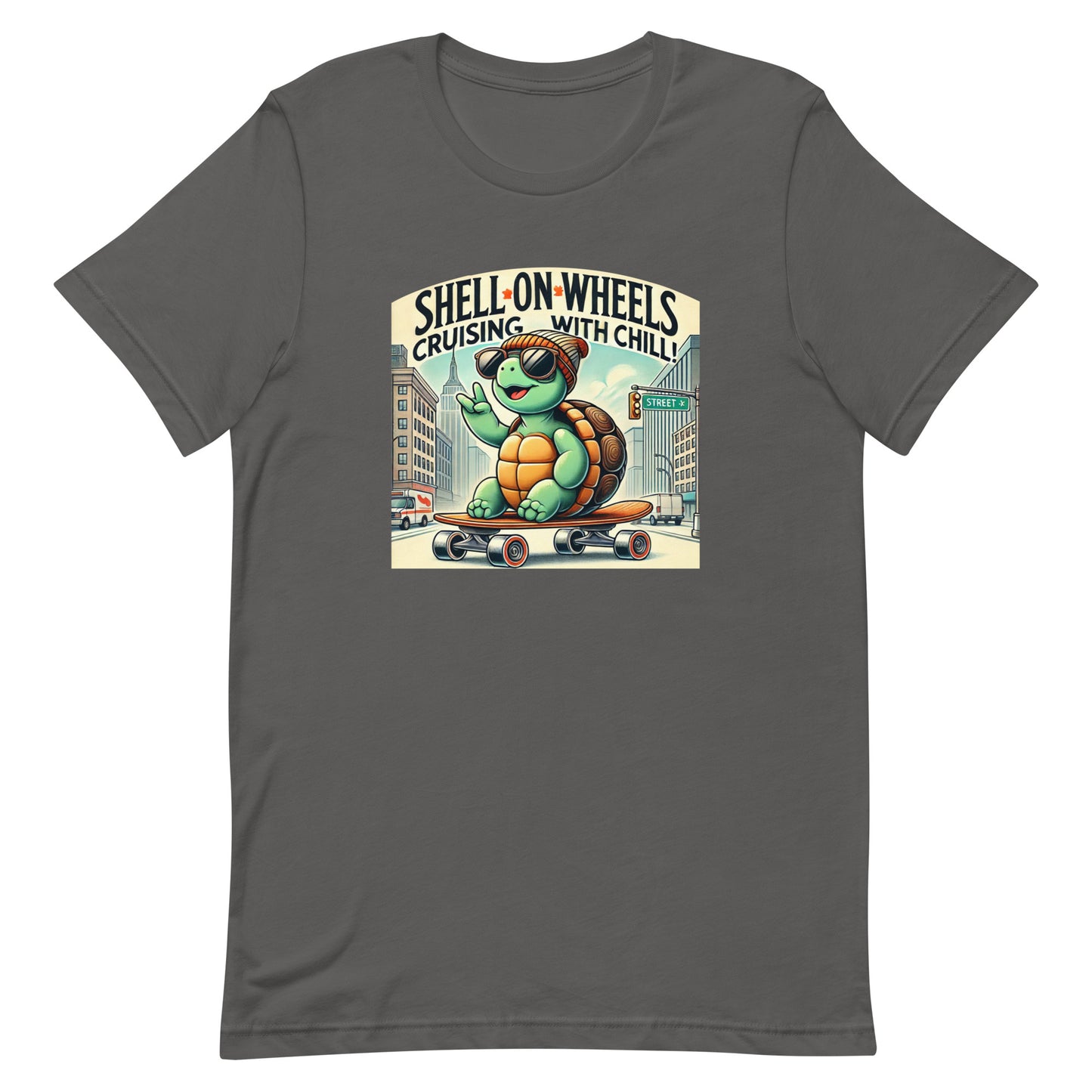 Unisex t-shirt "Shell On Wheels Skater Turtle"