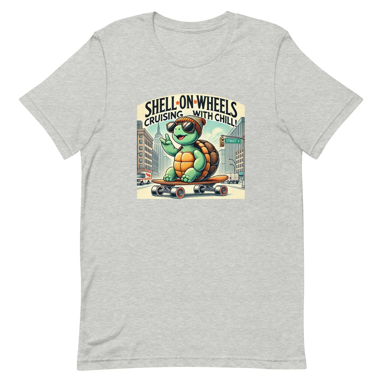 Unisex t-shirt "Shell On Wheels Skater Turtle"