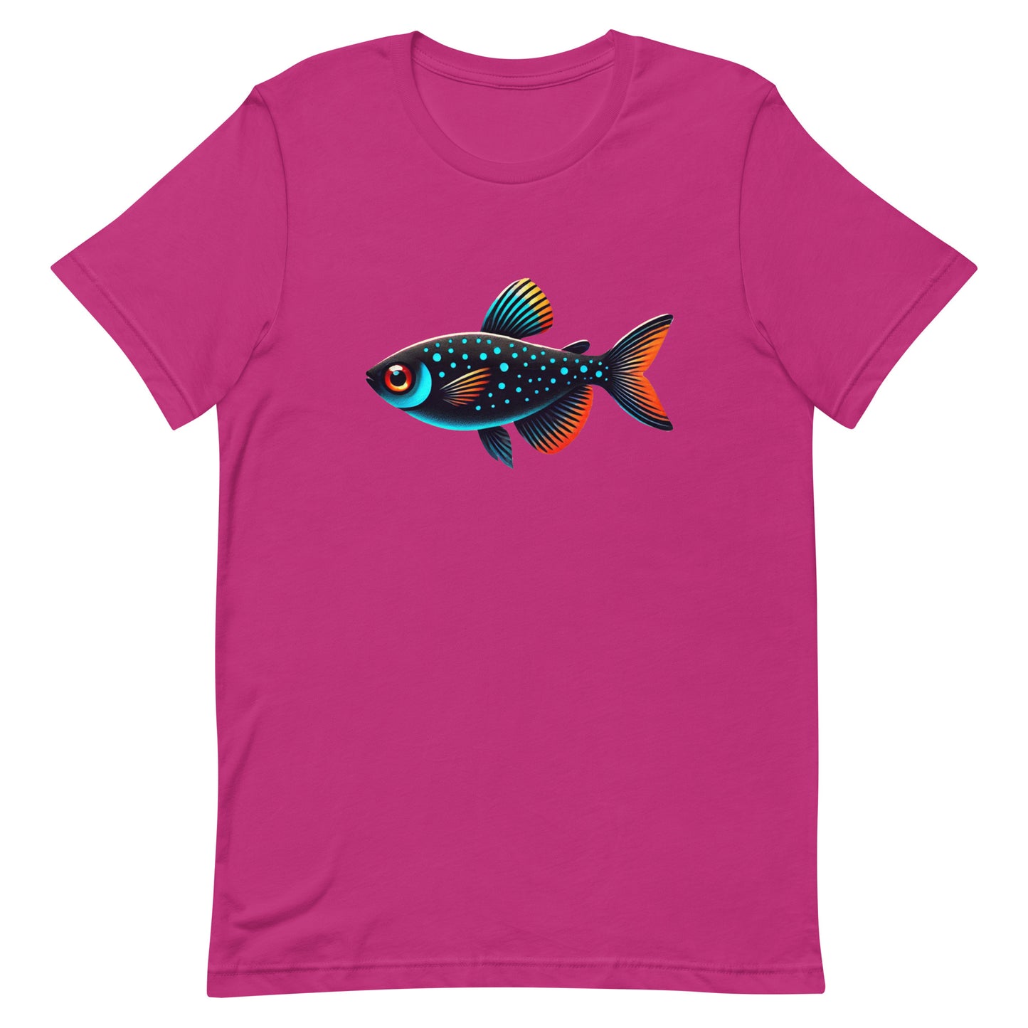 Unisex t-shirt “Neon Colorful Tetra”