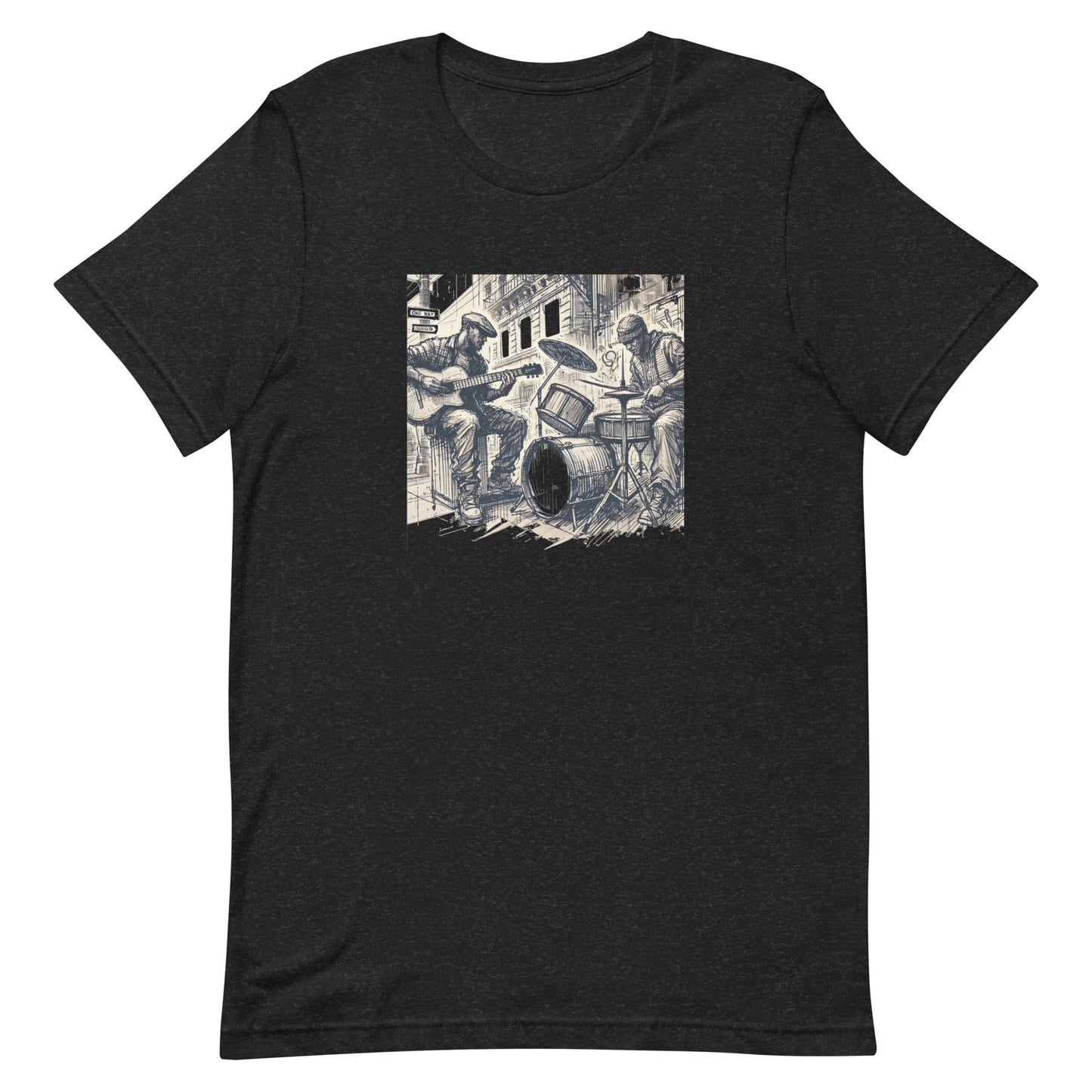 Unisex t-shirt “Guitar and Drummer Buskers”