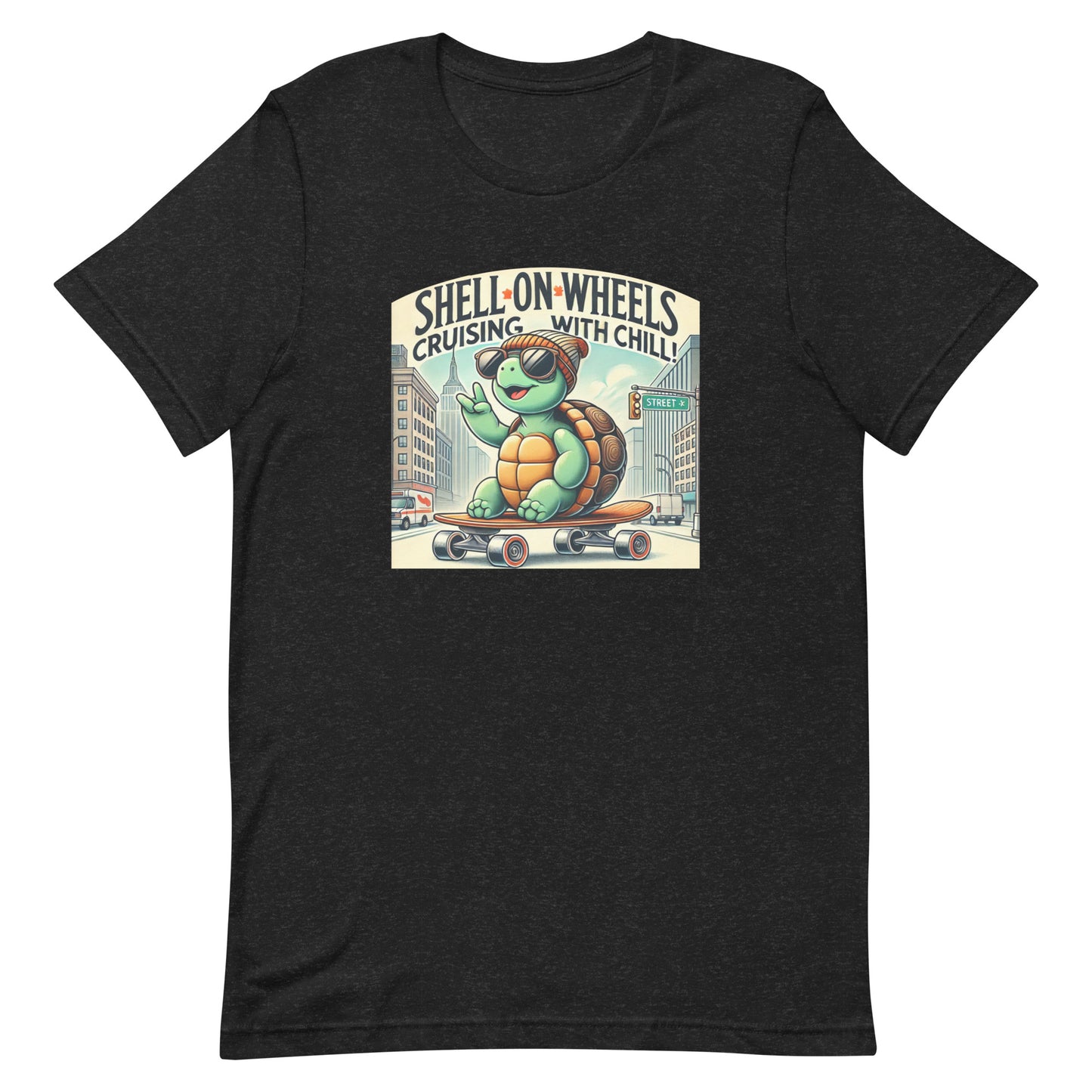 Unisex t-shirt "Shell On Wheels Skater Turtle"