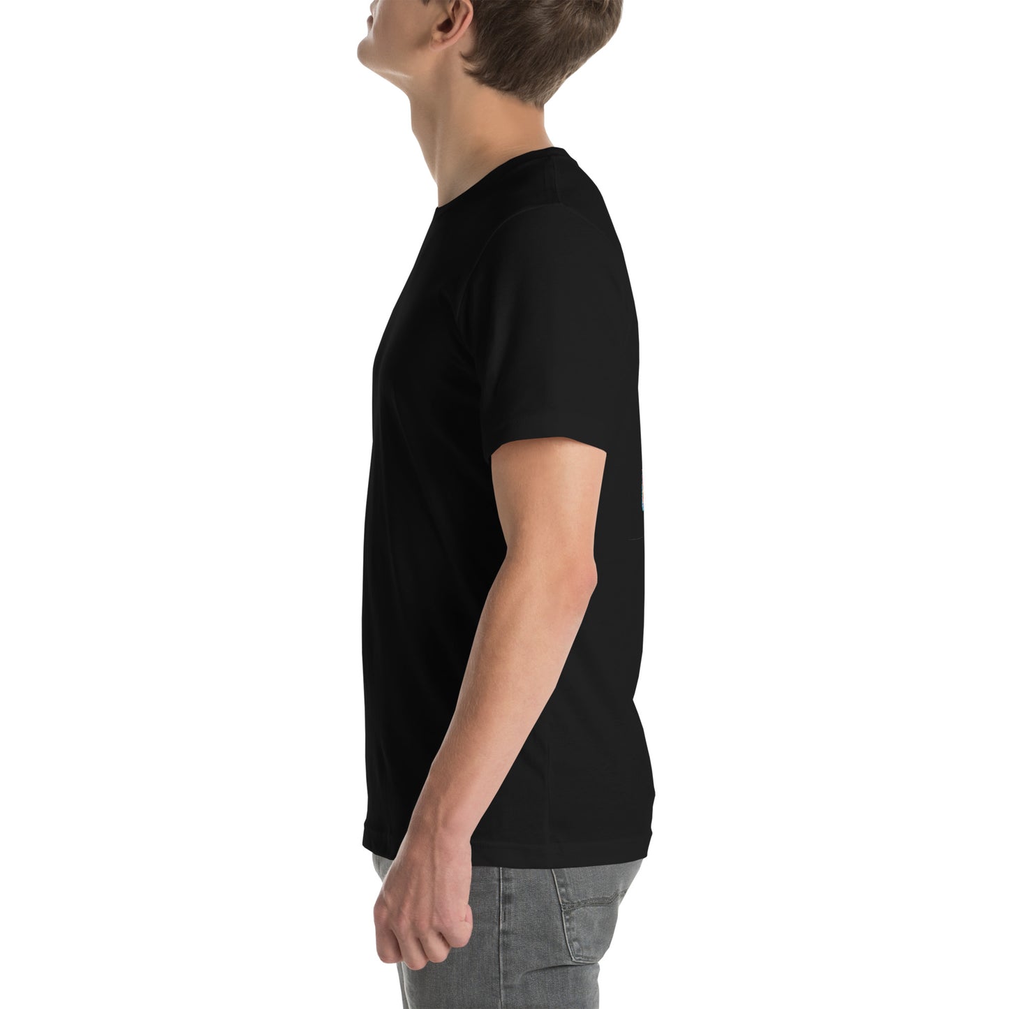 Unisex t-shirt "Neon Bass" Printed on back