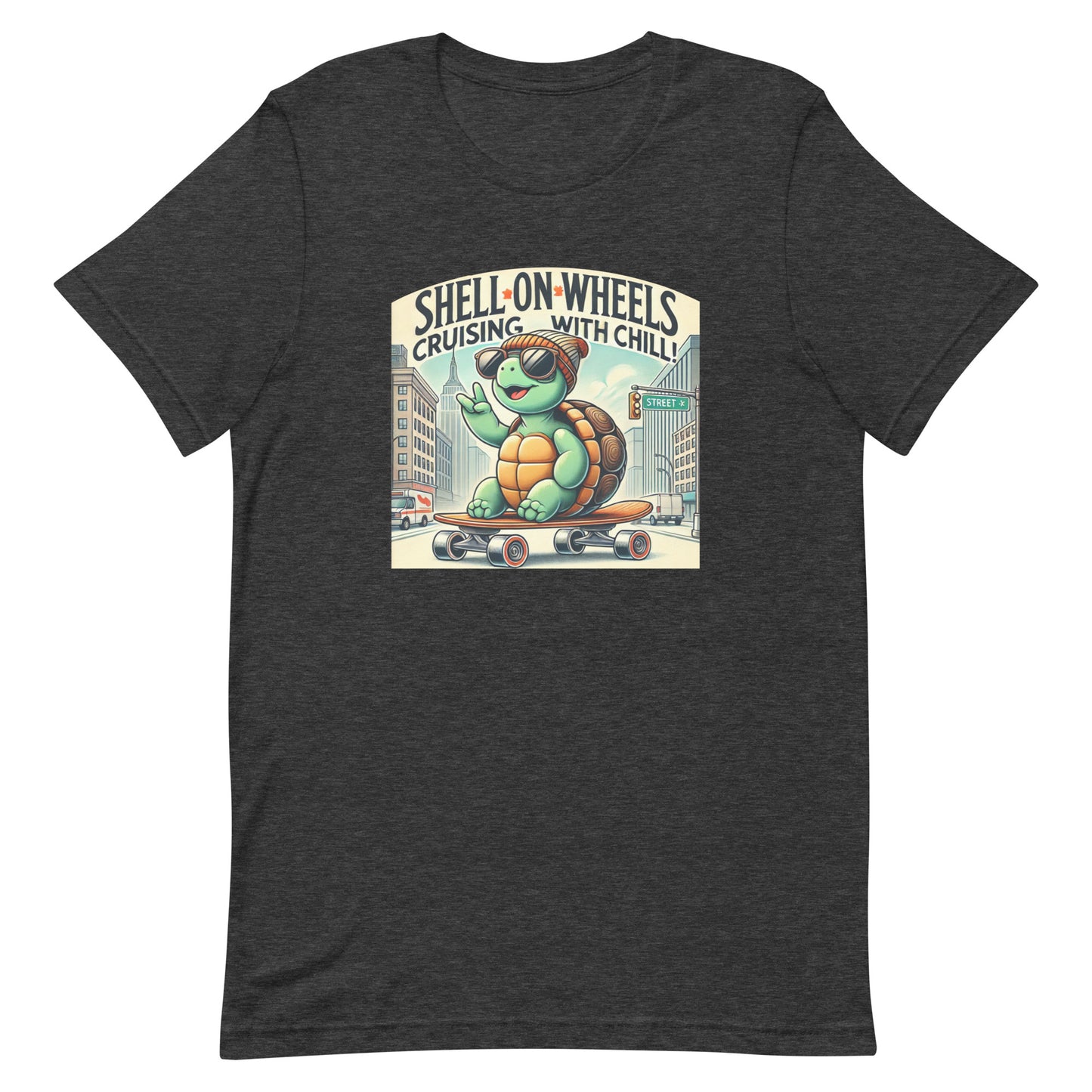 Unisex t-shirt "Shell On Wheels Skater Turtle"