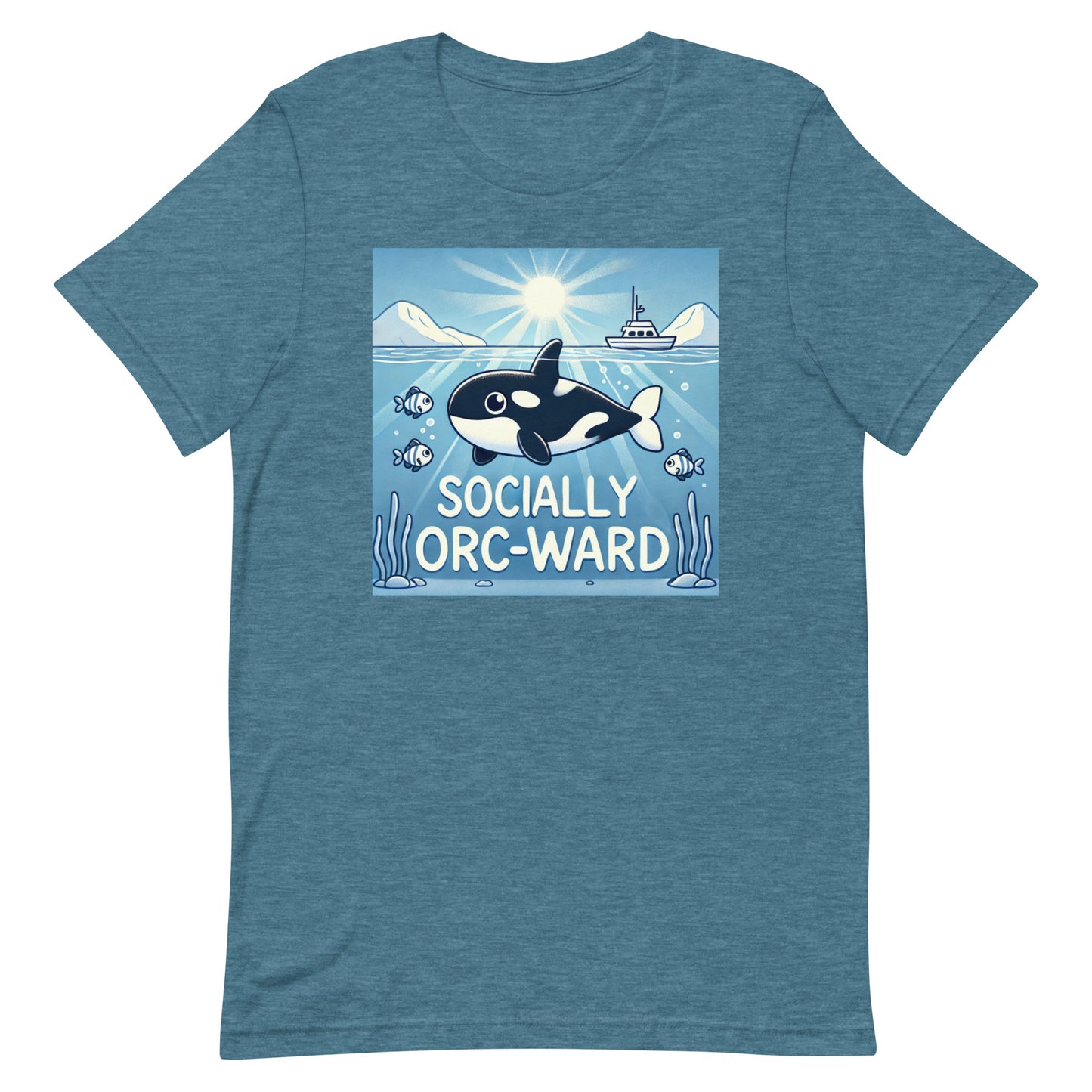 Unisex t-shirt "Socially Orc-Ward Orca Whale"