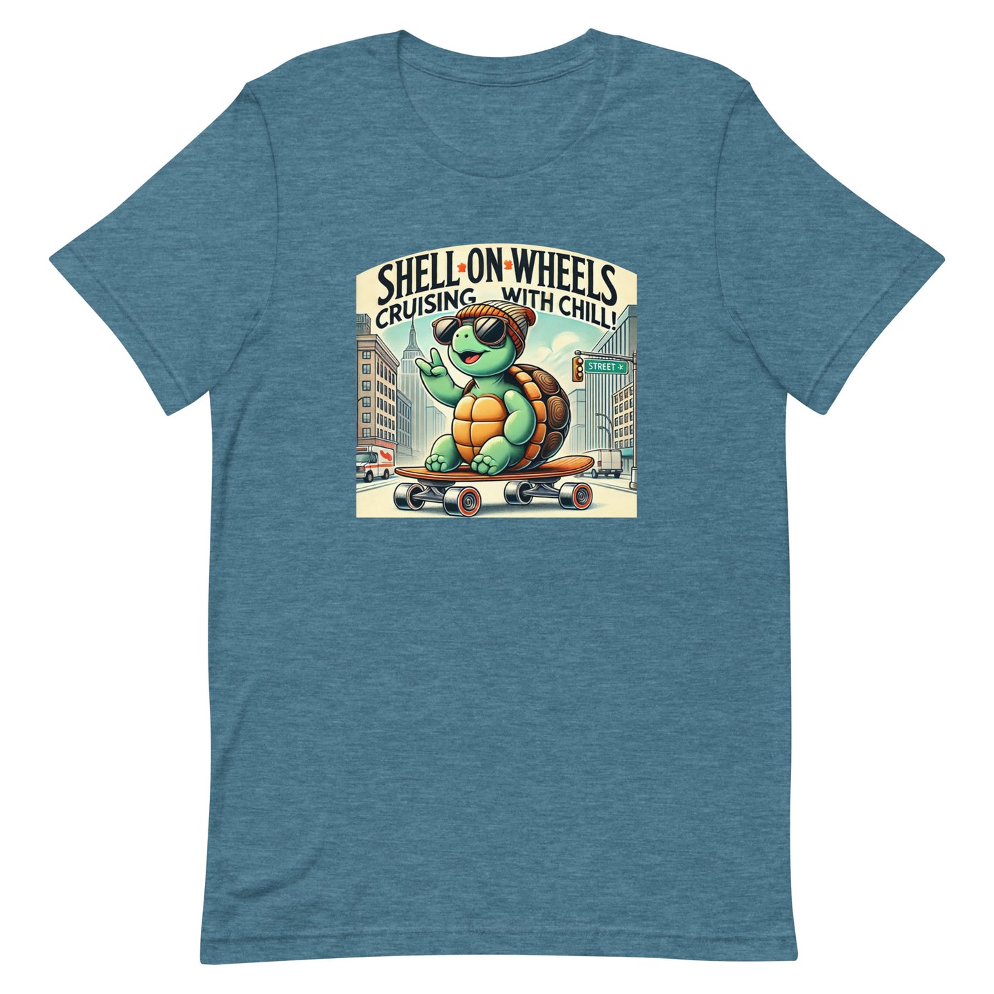 Unisex t-shirt "Shell On Wheels Skater Turtle"