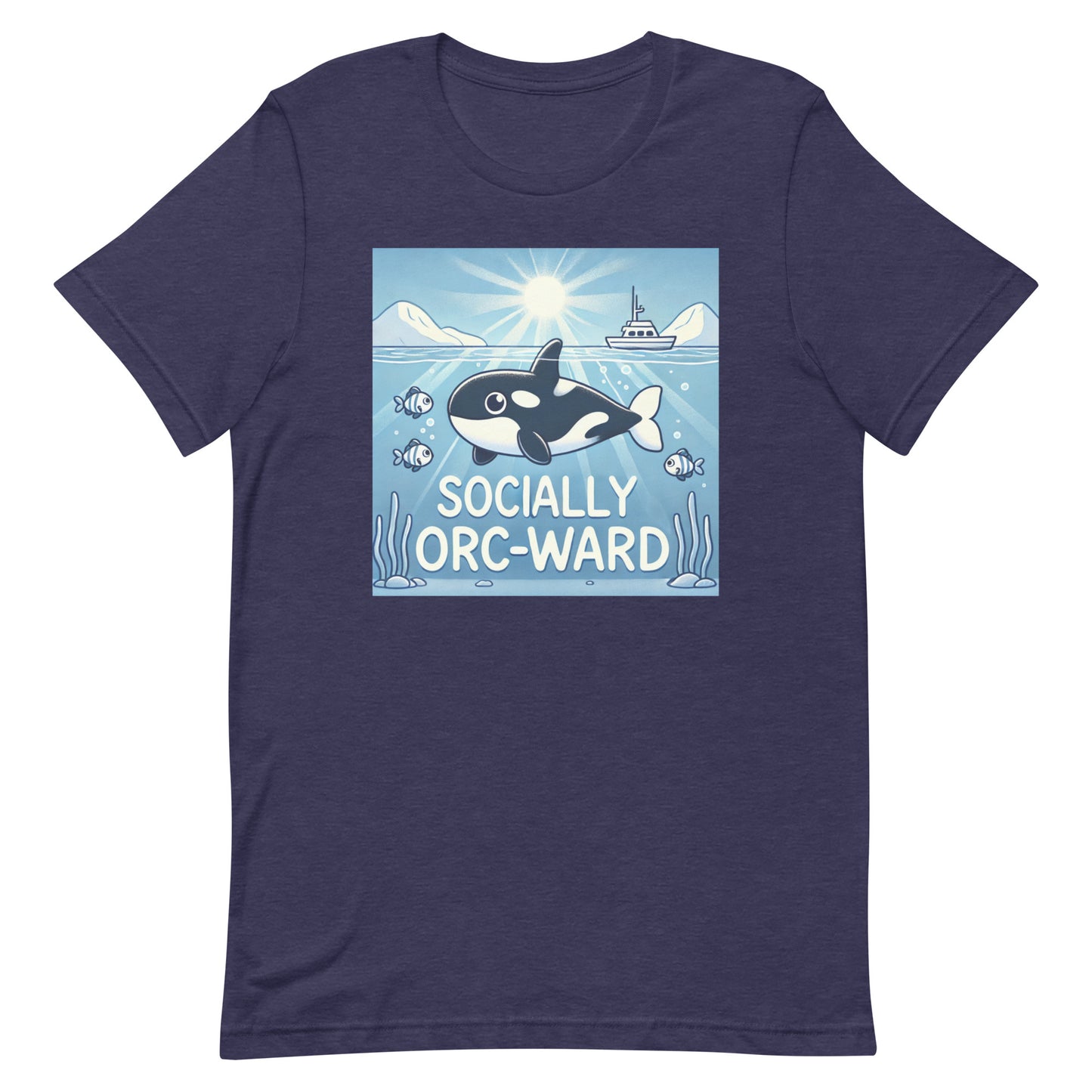 Unisex t-shirt "Socially Orc-Ward Orca Whale"