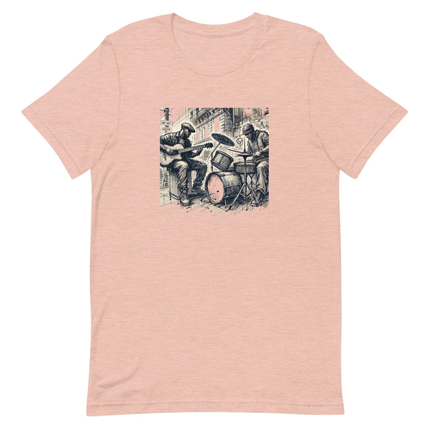 Unisex t-shirt “Guitar and Drummer Buskers”