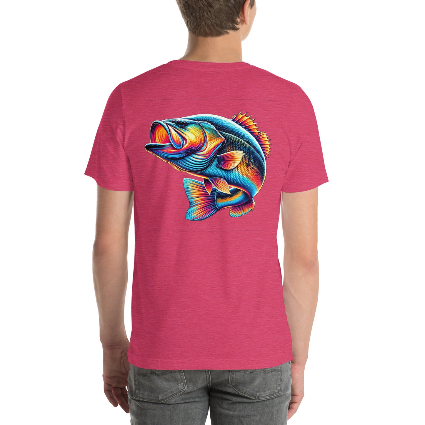 Unisex t-shirt "Neon Bass" Printed on back