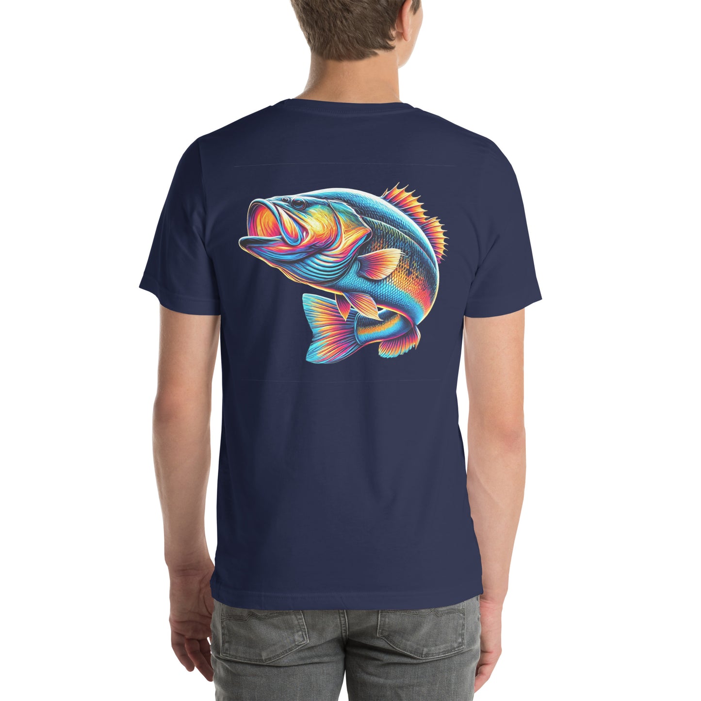 Unisex t-shirt "Neon Bass" Printed on back