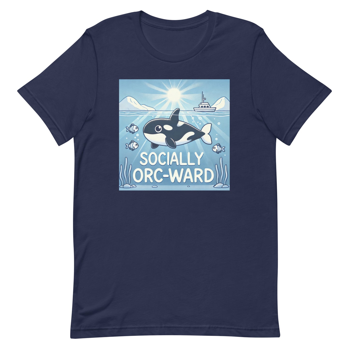 Unisex t-shirt "Socially Orc-Ward Orca Whale"
