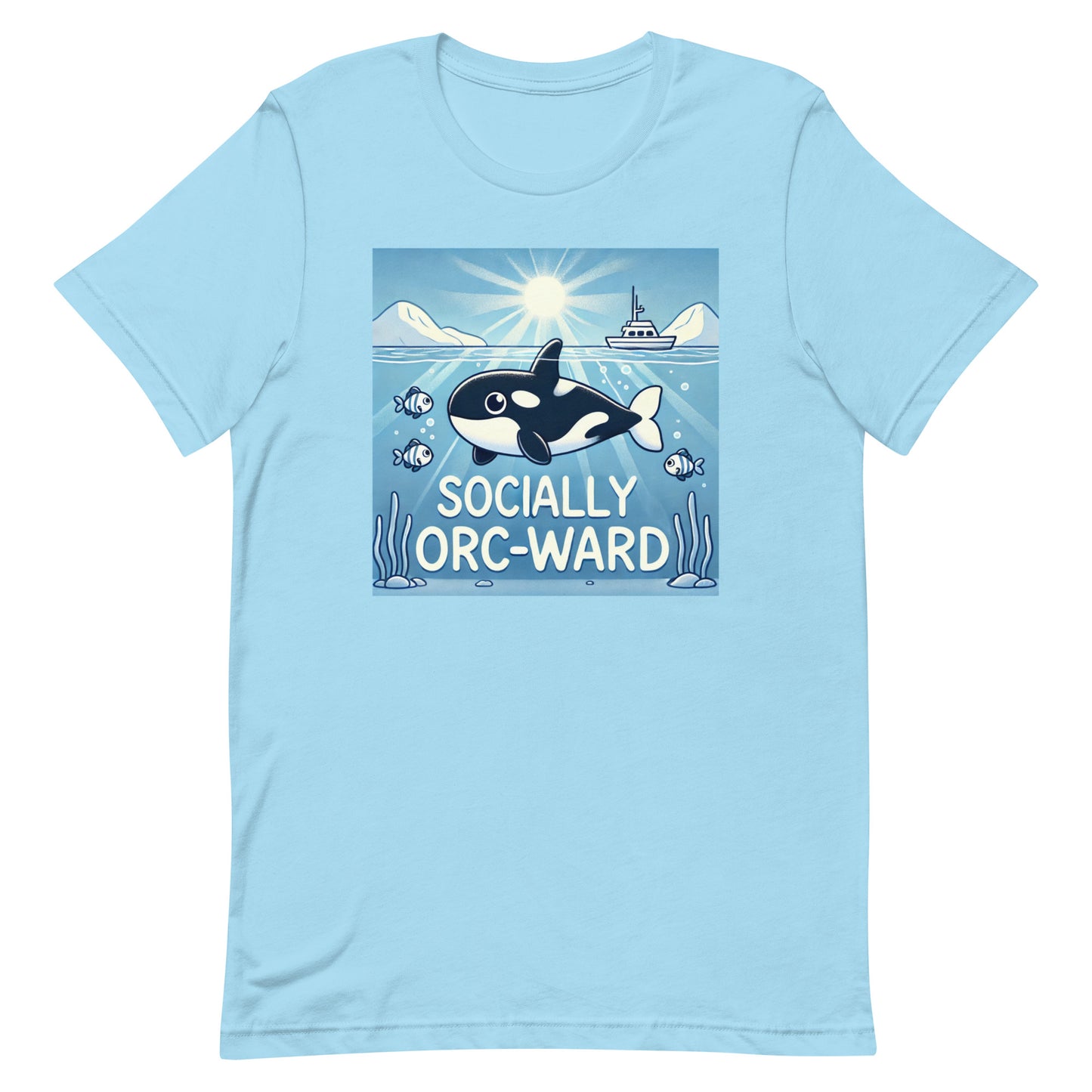 Unisex t-shirt "Socially Orc-Ward Orca Whale"