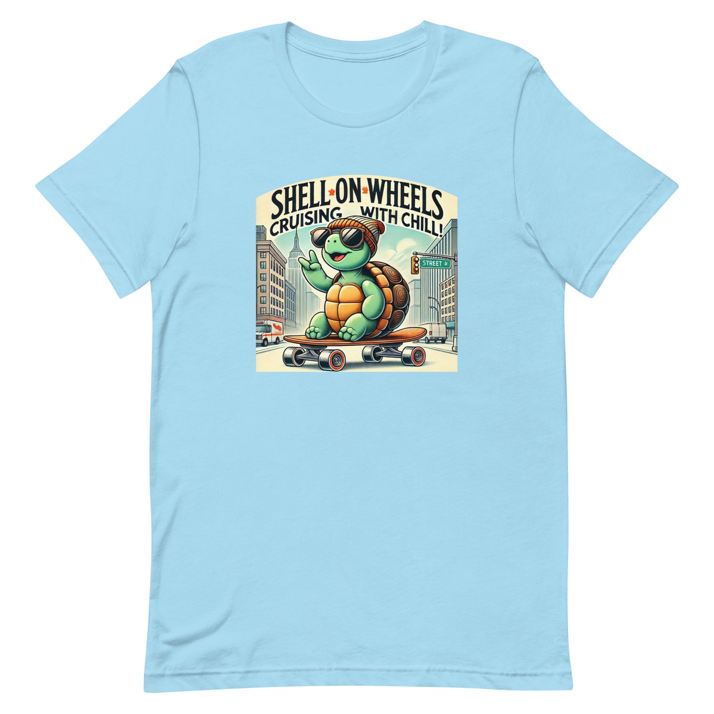 Unisex t-shirt "Shell On Wheels Skater Turtle"