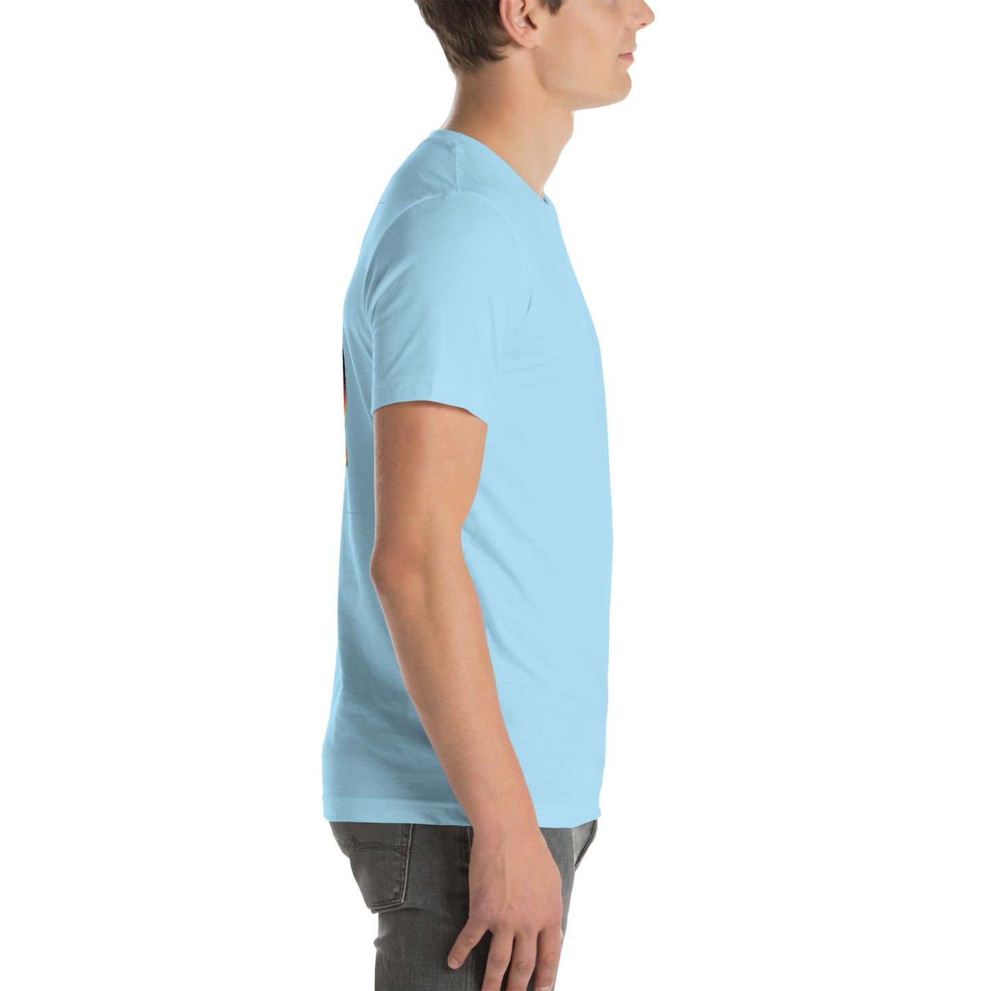 Unisex t-shirt "Neon Bass" Printed on back