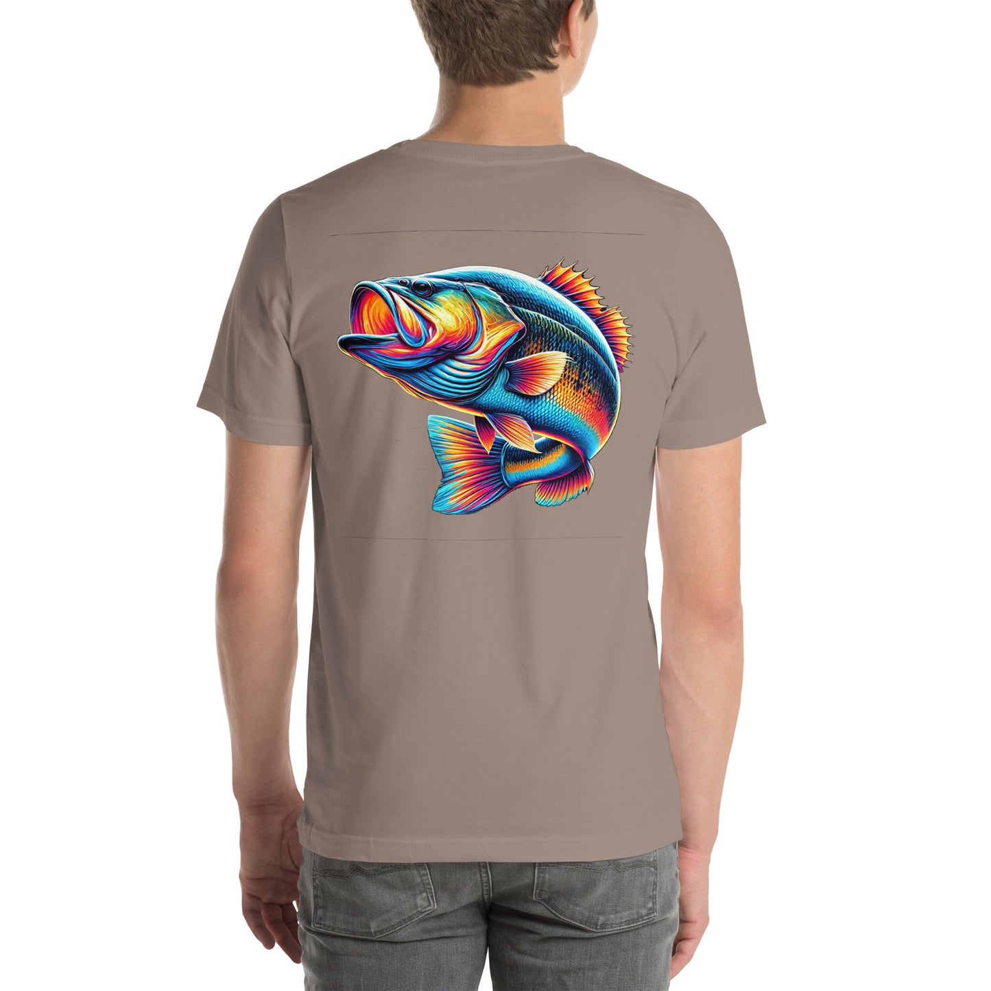 Unisex t-shirt "Neon Bass" Printed on back