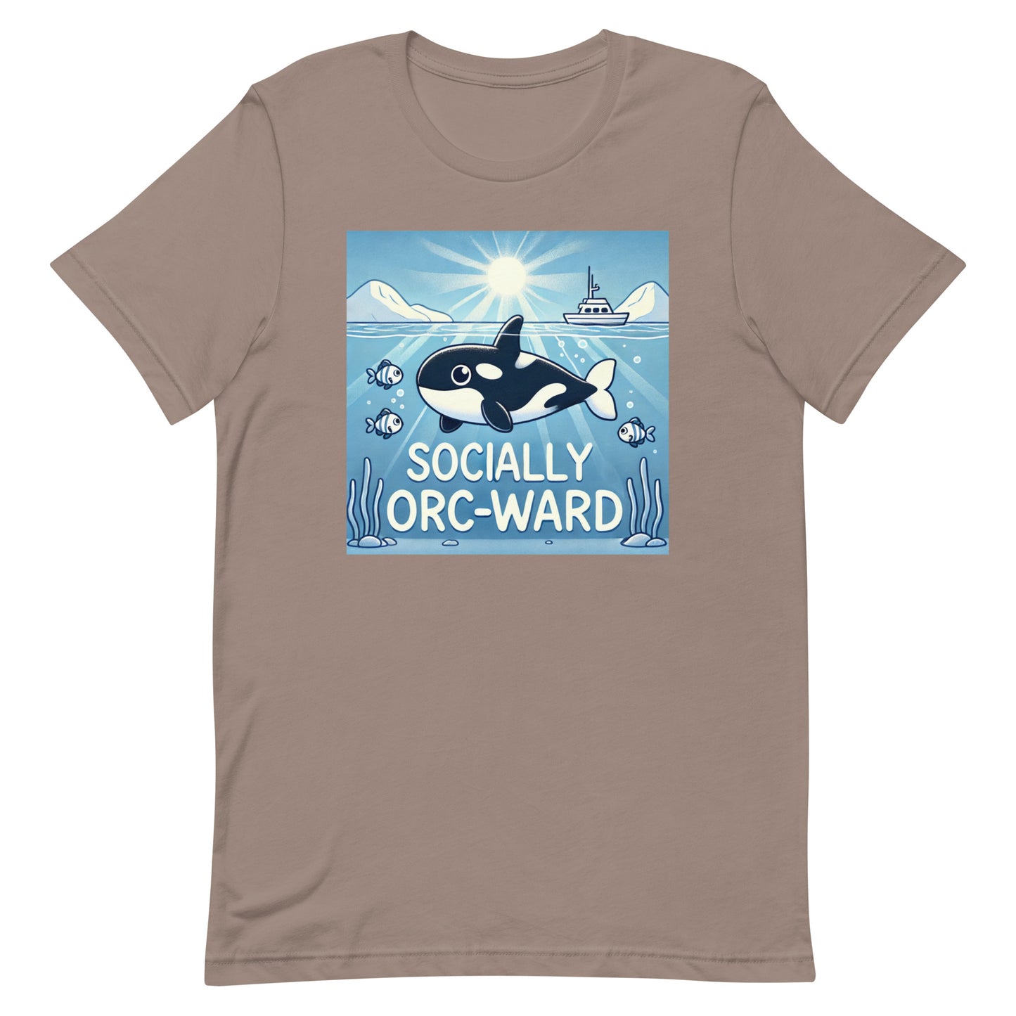 Unisex t-shirt "Socially Orc-Ward Orca Whale"