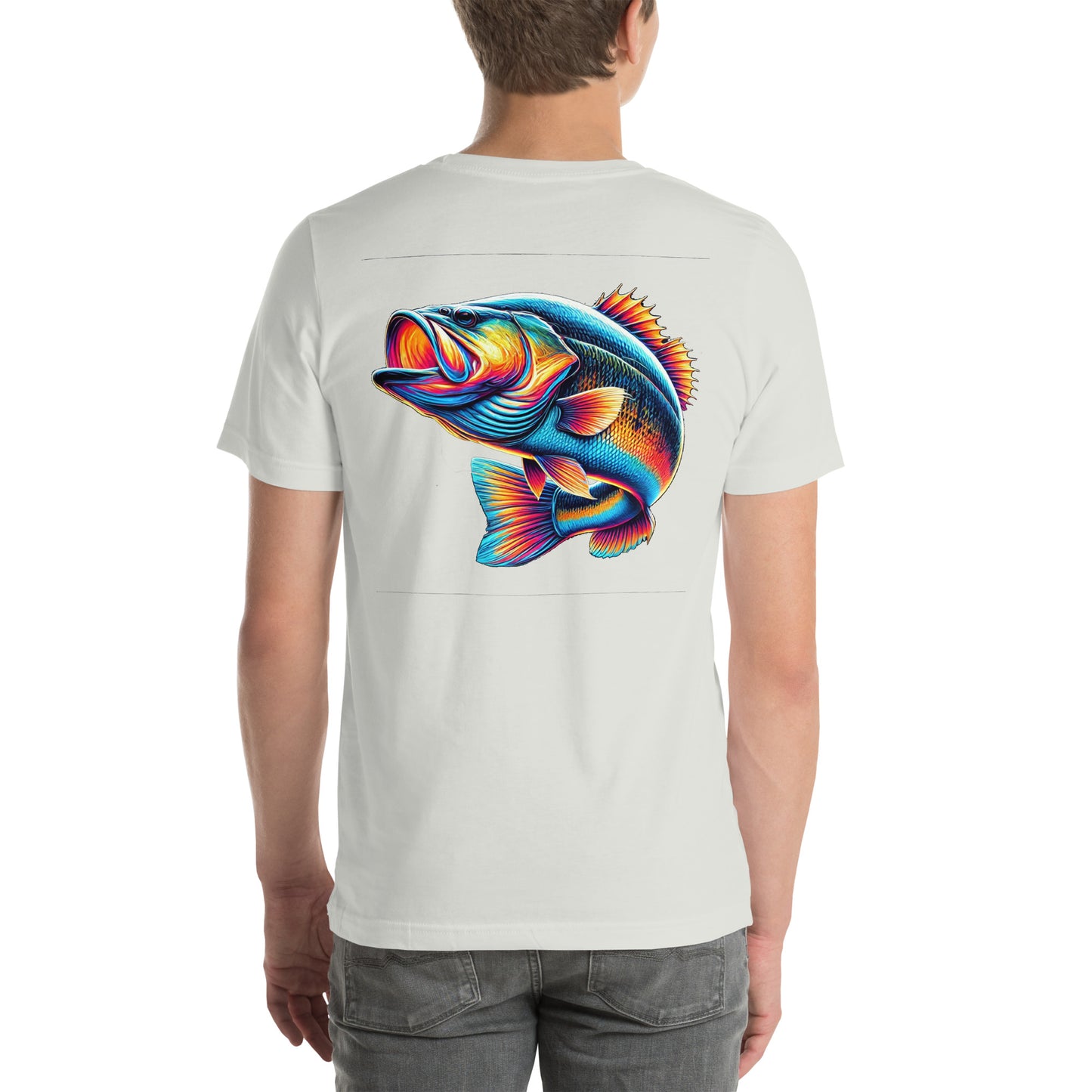 Unisex t-shirt "Neon Bass" Printed on back