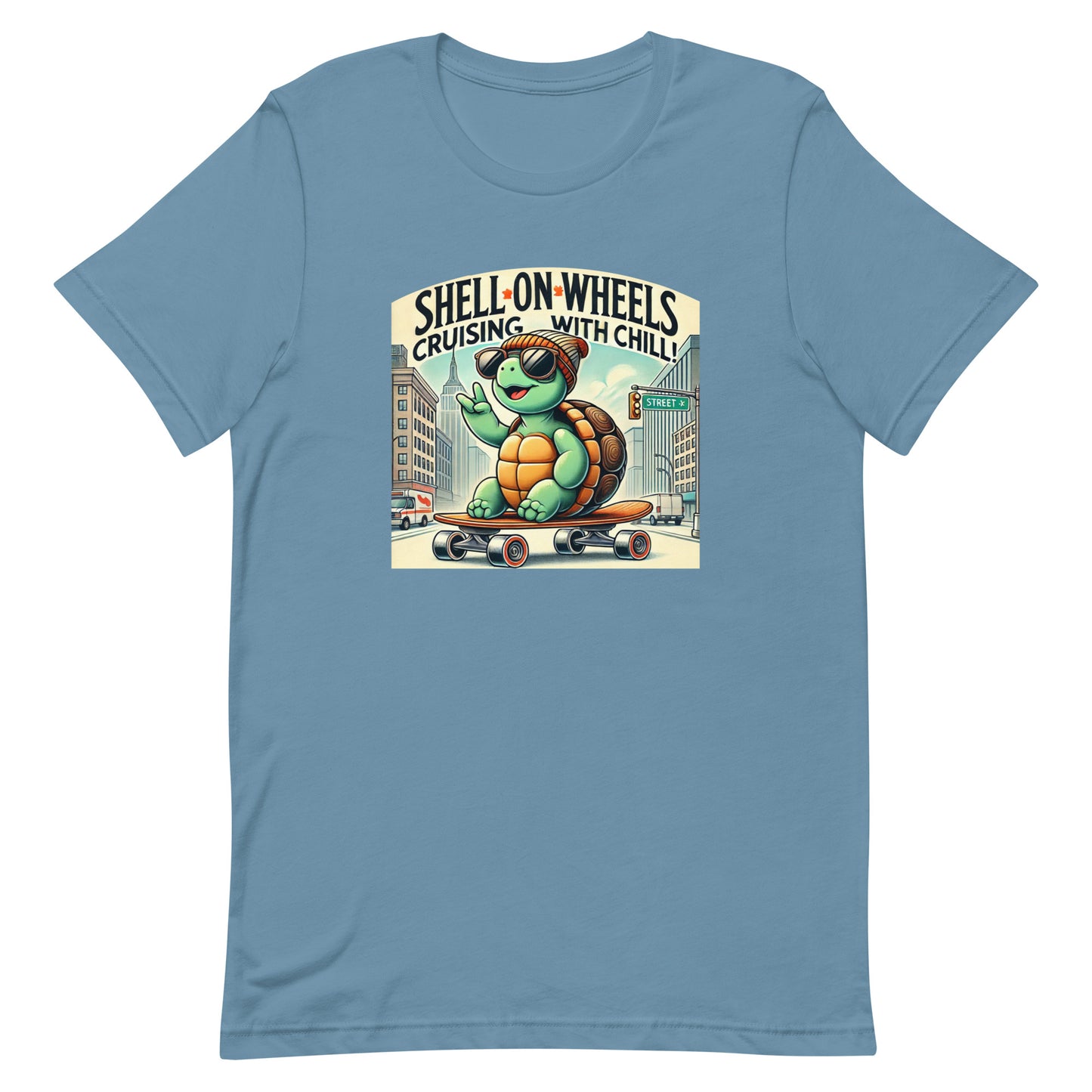 Unisex t-shirt "Shell On Wheels Skater Turtle"