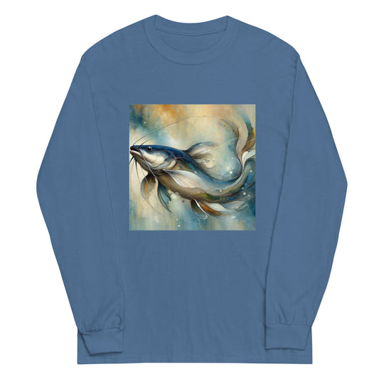 Men’s Long Sleeve Shirt "Abstract Channel Catfish"