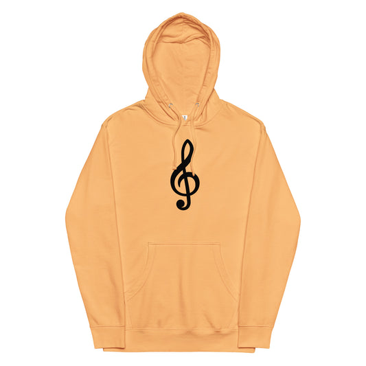 Unisex midweight hoodie “Treble Clef”